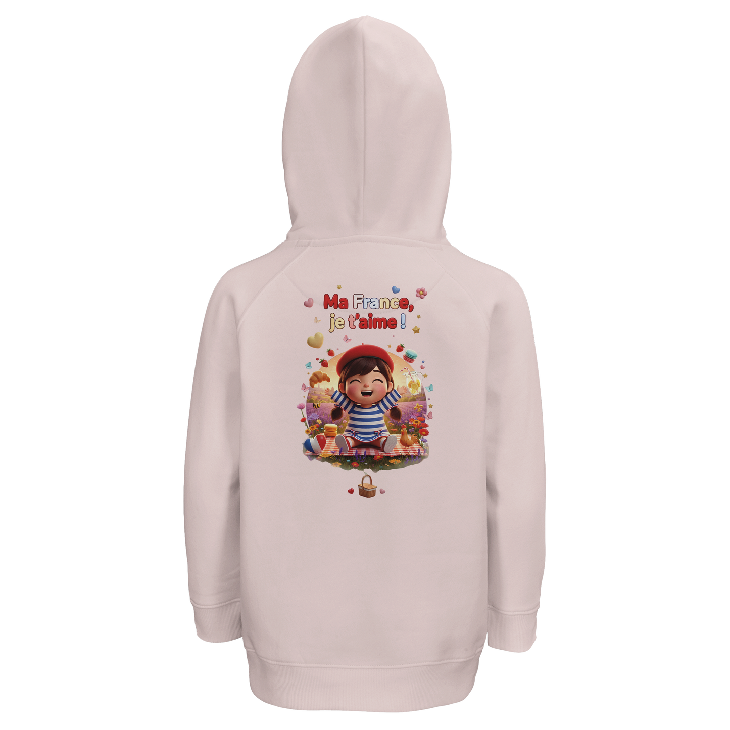 Mädchen-Kapuzenpullover französischer Stil "ma France je t'aime" bio | SOL'S Stellar Kids 03576