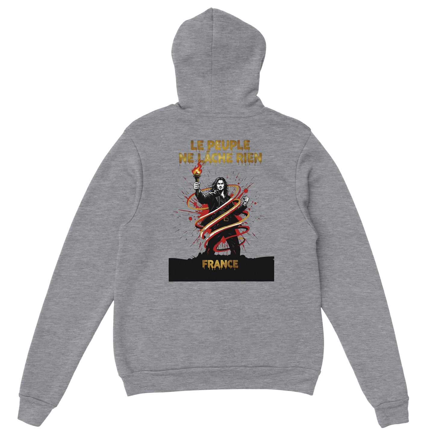 "The people don't give up" hoodie - classic French style for men | Gildan® 18500