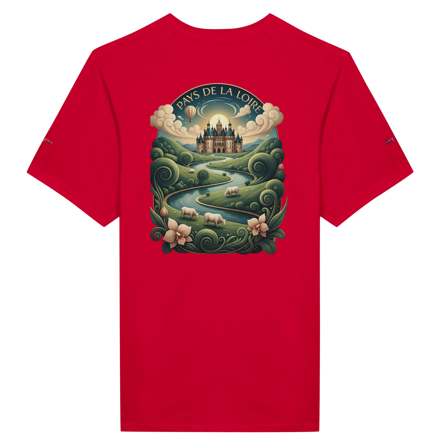 Unisex T-Shirt Pays de la Loire klassischer Rundhalsausschnitt | Gildan® 64000
