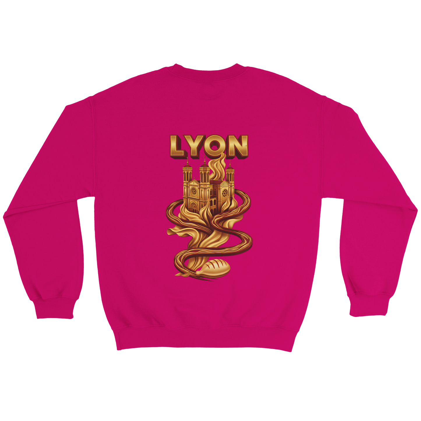 Unisex sweatshirt Lyon city France classic crew neck | Gildan® 18000