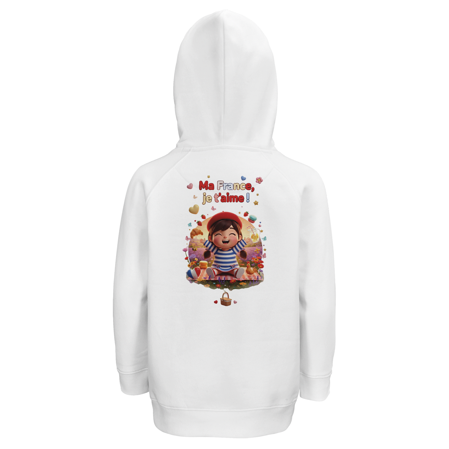 Mädchen-Kapuzenpullover französischer Stil "ma France je t'aime" bio | SOL'S Stellar Kids 03576