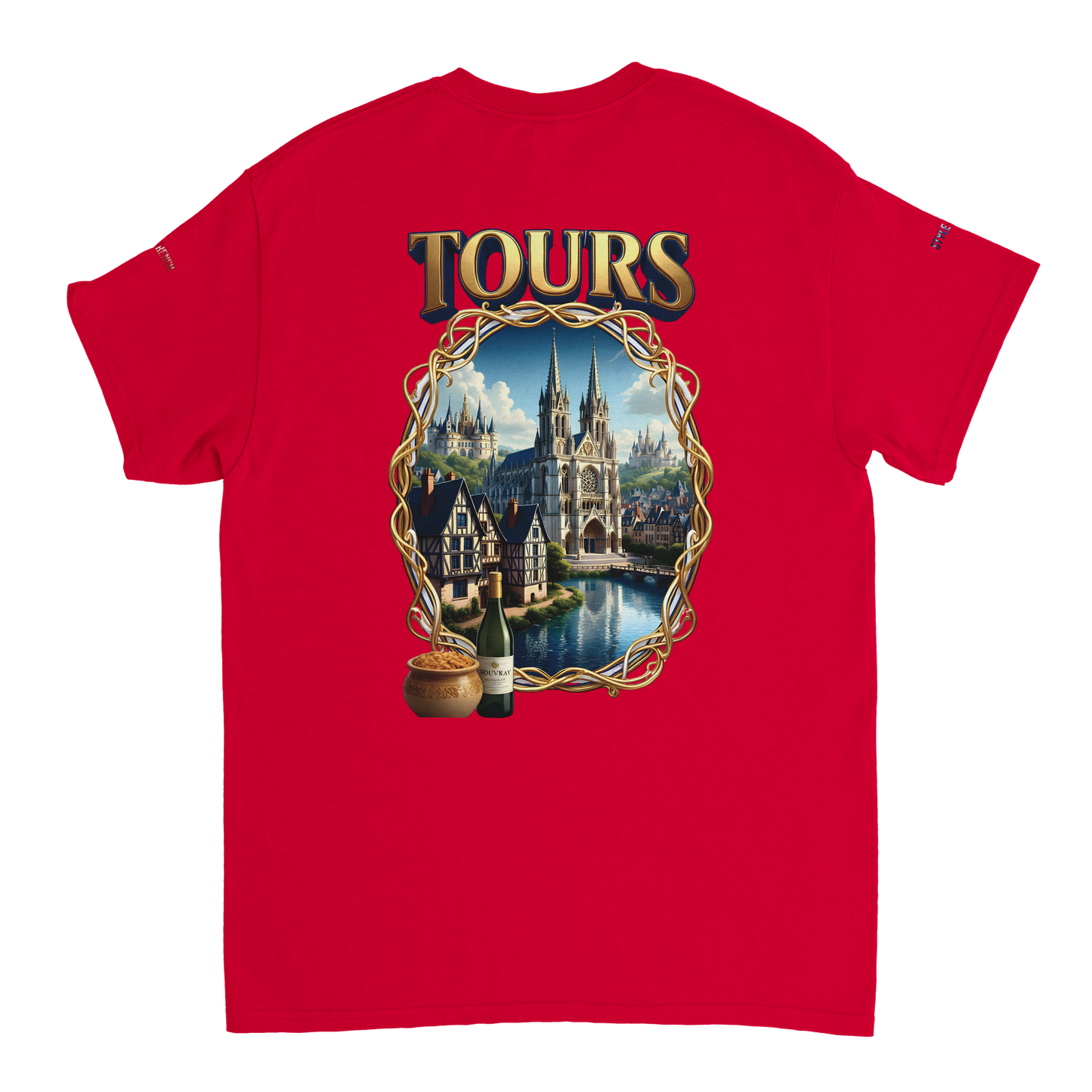 Unisex T-shirt Tours, France, thick crew neck | Gildan® 5000