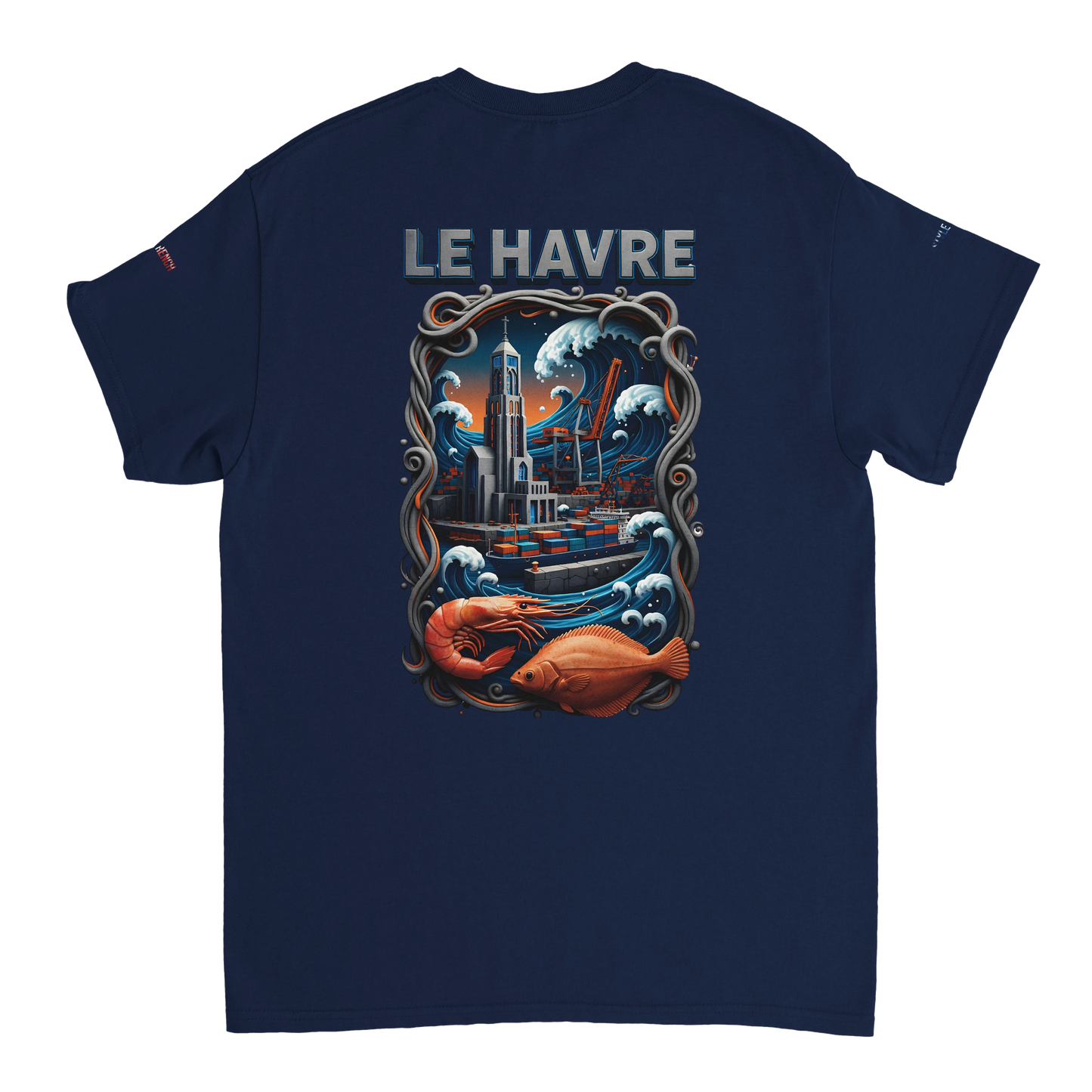 Unisex-T-Shirt Le Havre Stadt in Frankreich dick Rundhals | Gildan® 5000
