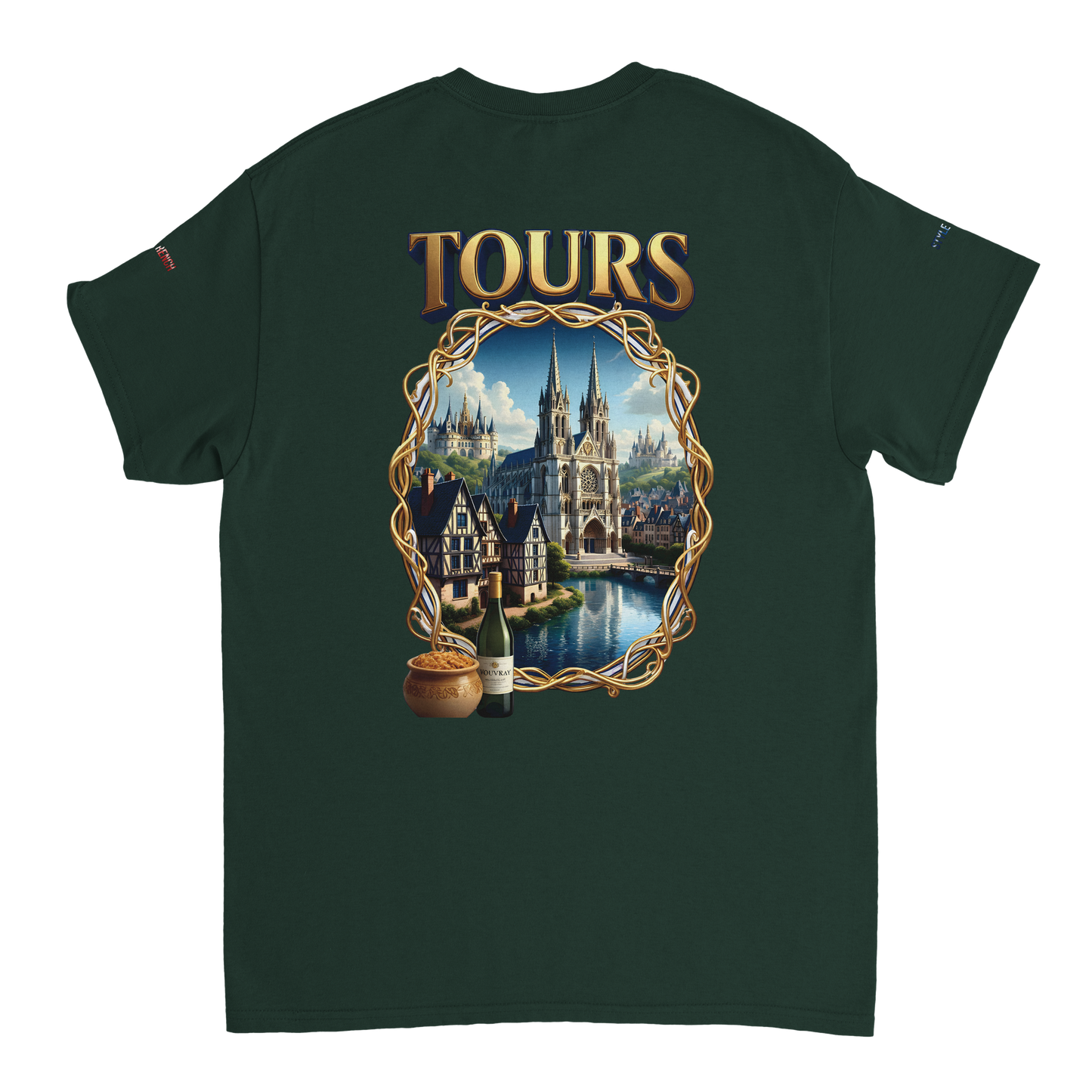 Unisex T-shirt Tours, France, thick crew neck | Gildan® 5000