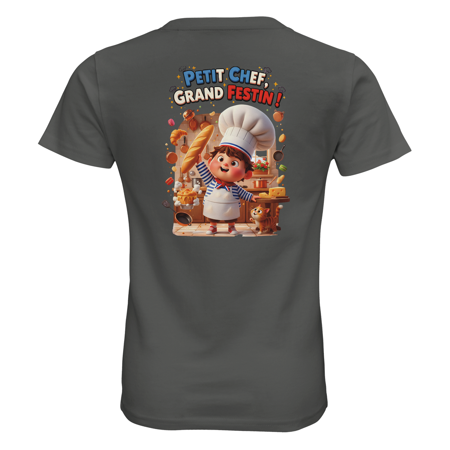 T-Shirt Junge kleiner Koch großes Festmahl Bio eng anliegend | SOL'S Pioneer Kids 03578