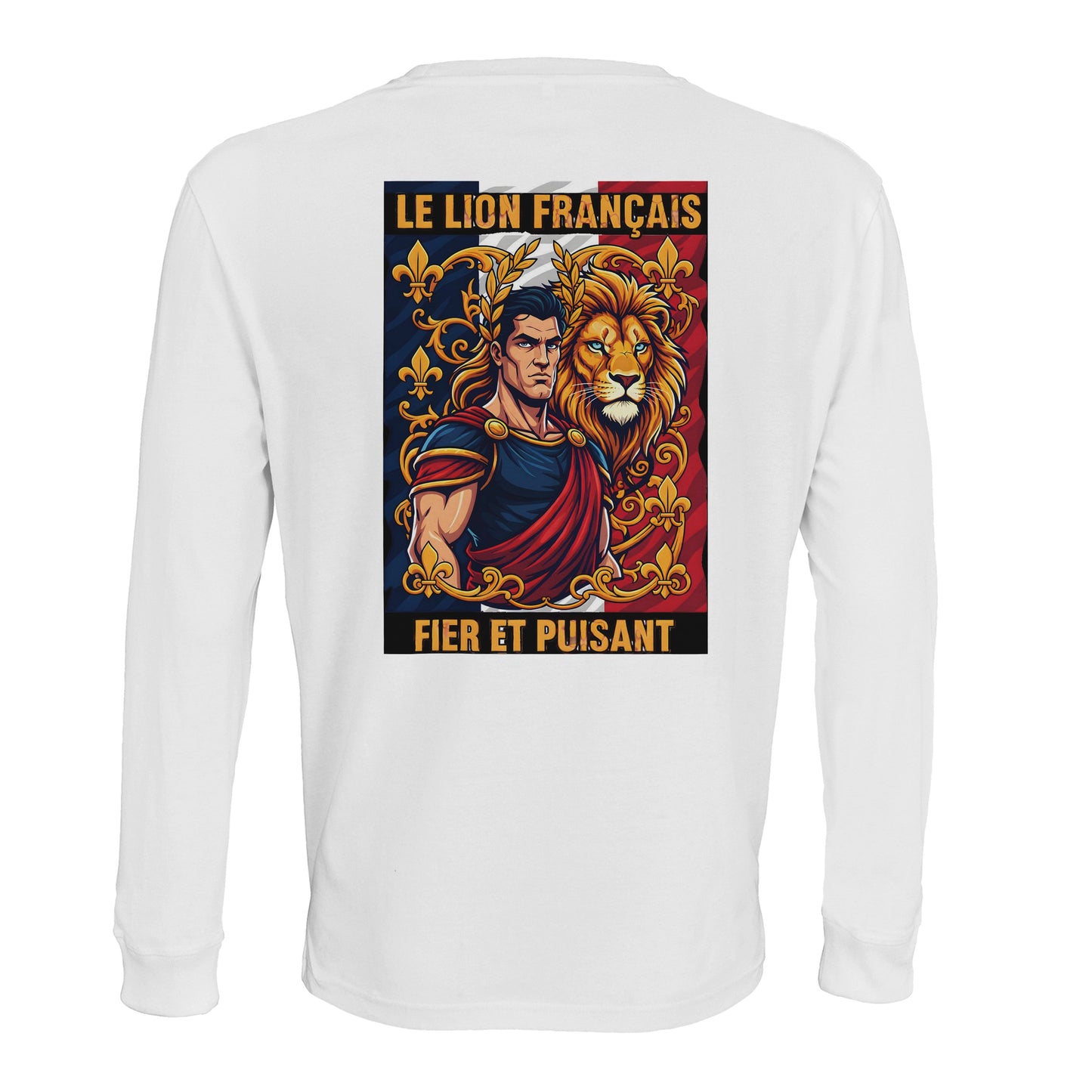 Herren-T-Shirt starker Löwe französischer Stil Langarm Bio-Baumwolle | SOL'S Pioneer LSL 03982