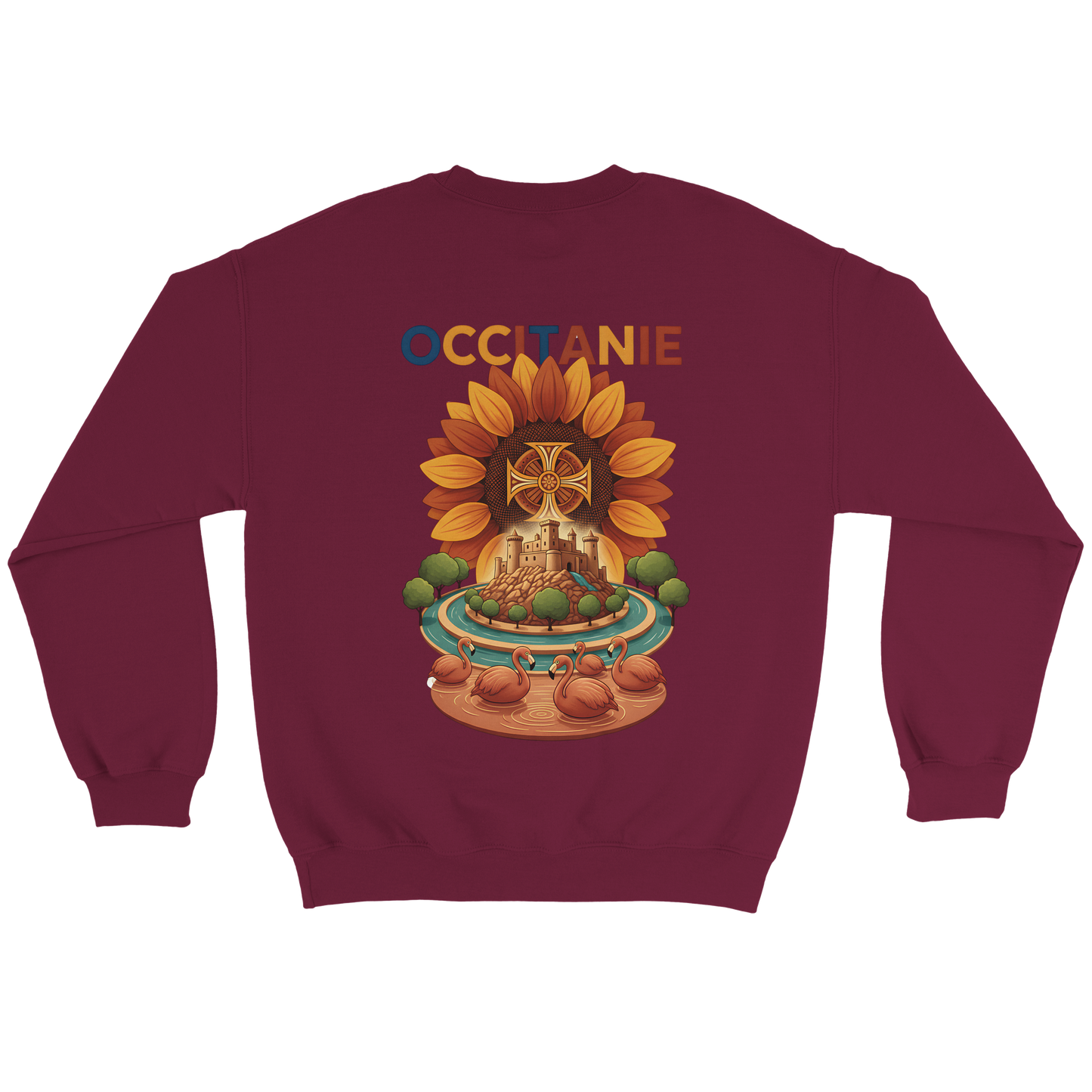 Unisex-Sweatshirt, klassischer Rundhalsausschnitt Occitanie | Gildan® 18000