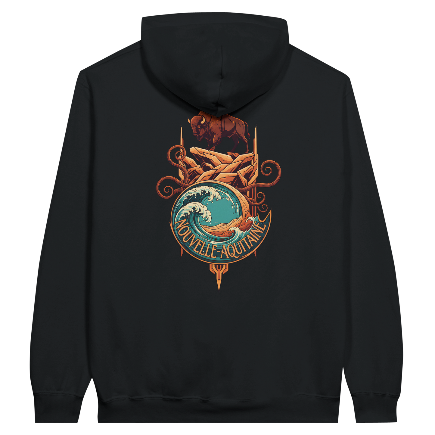 Gildan SF500 Adult New Aquitaine Medium Fleece Hoodie