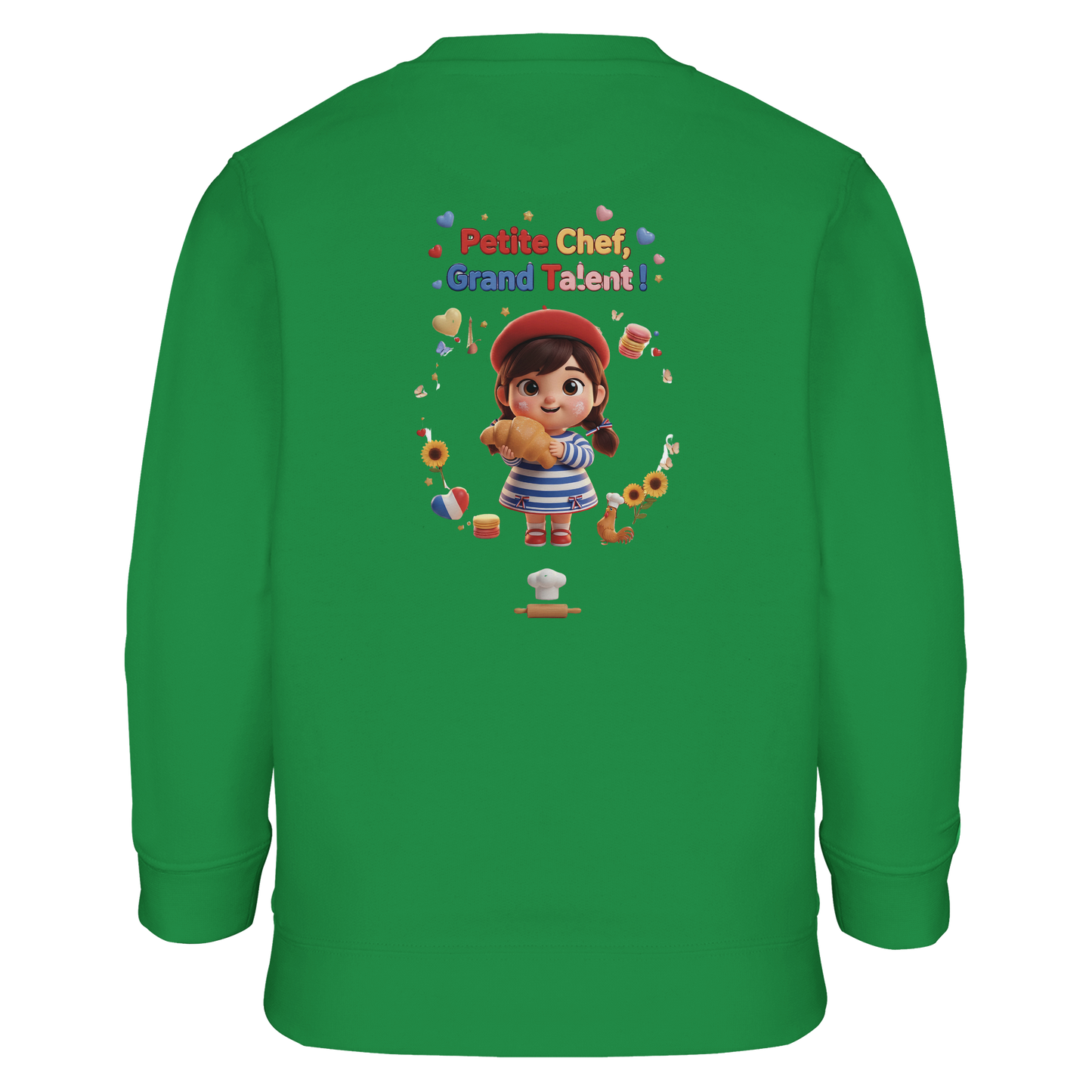 Sweatshirt im französischen Stil für kleine Chefinnen mit großem Talent, aus recyceltem Mischgewebe | SOL'S Columbia Kids 04239