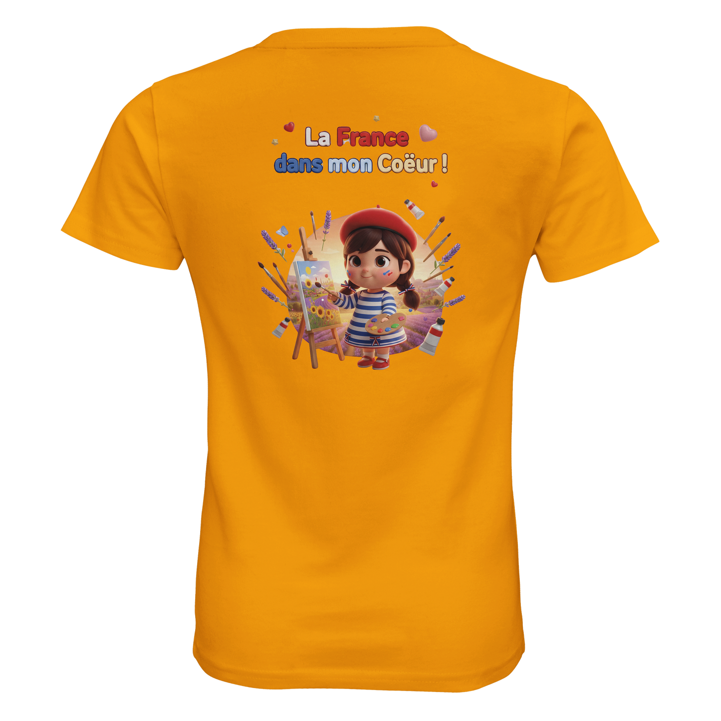 Bio Kinder Enganliegendes T-Shirt| Mädchen Stil-Französisch Frankreich in meinem Herzen | SOL'S Pioneer Kids 03578