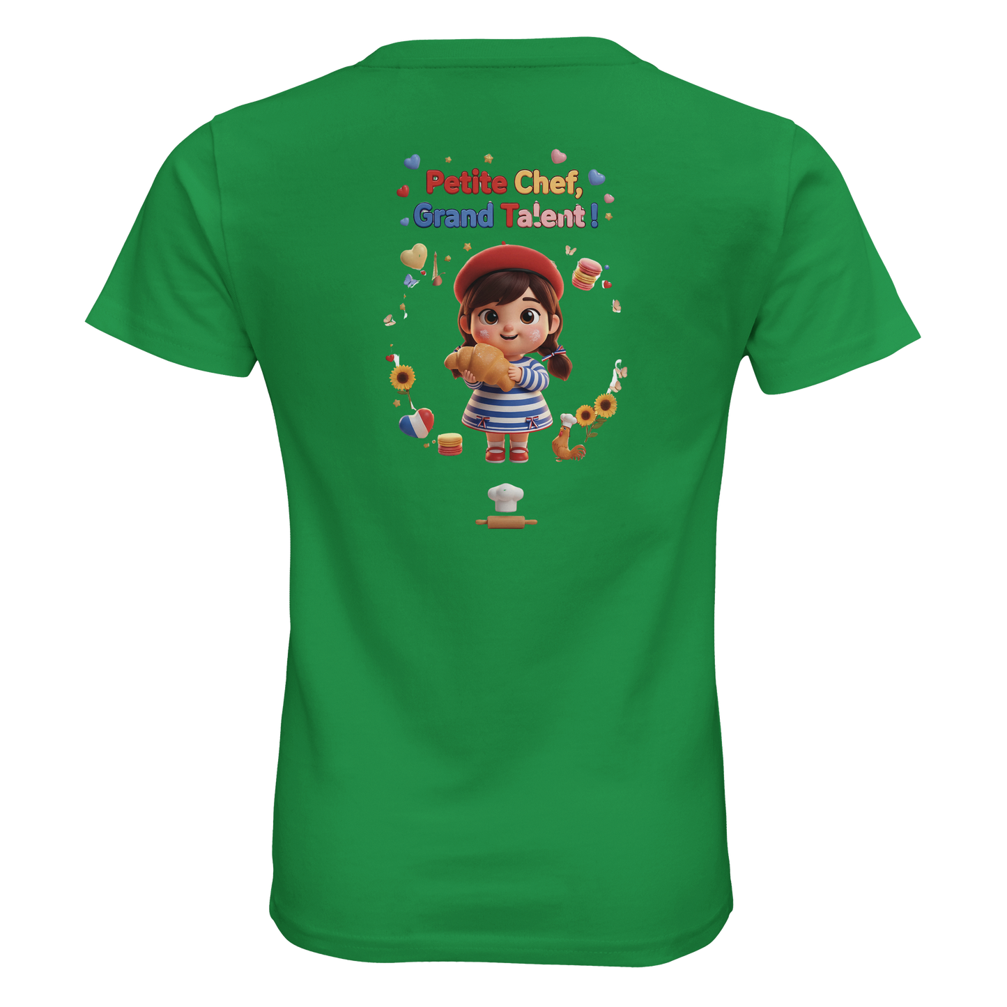 Organic Kids Tailliertes T-Shirt Mädchen kleine Köchin großes Talent| SOL'S Pioneer Kids 03578