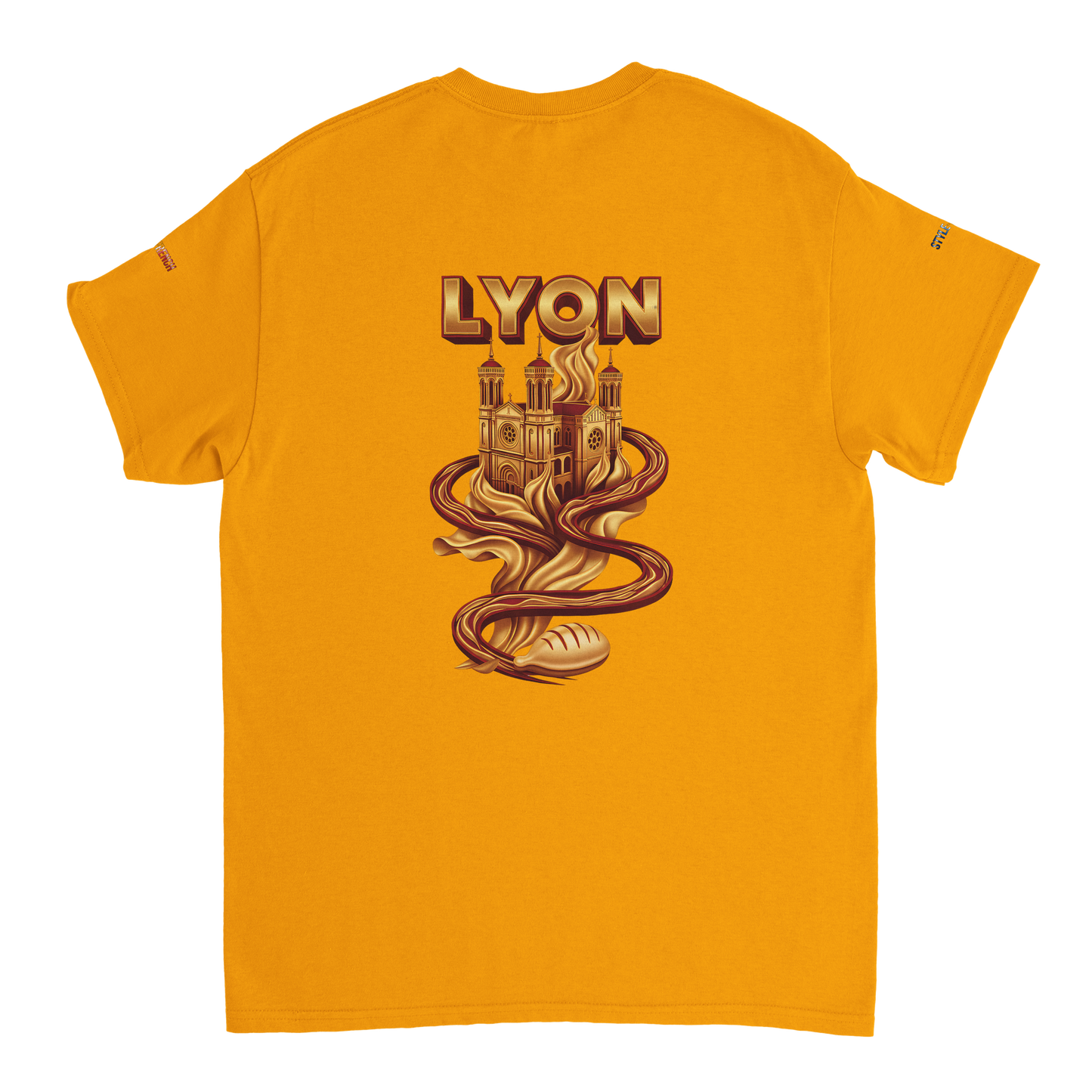 Unisex-T-Shirt Lyon Stadt Frankreich dick Rundhals | Gildan® 5000