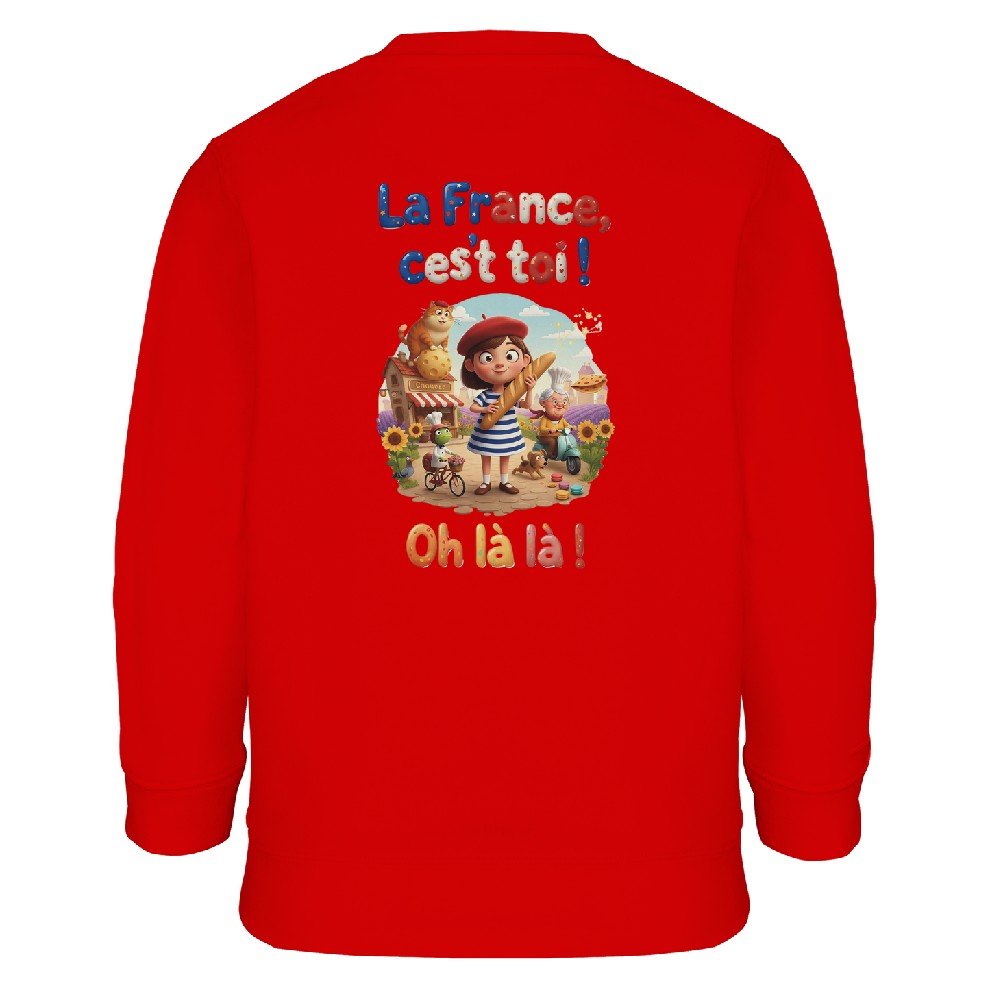 Mädchen-Sweatshirt French-Stil „La France c'est toi“ aus recyceltem Mischgewebe | SOL'S Columbia Kids 04239