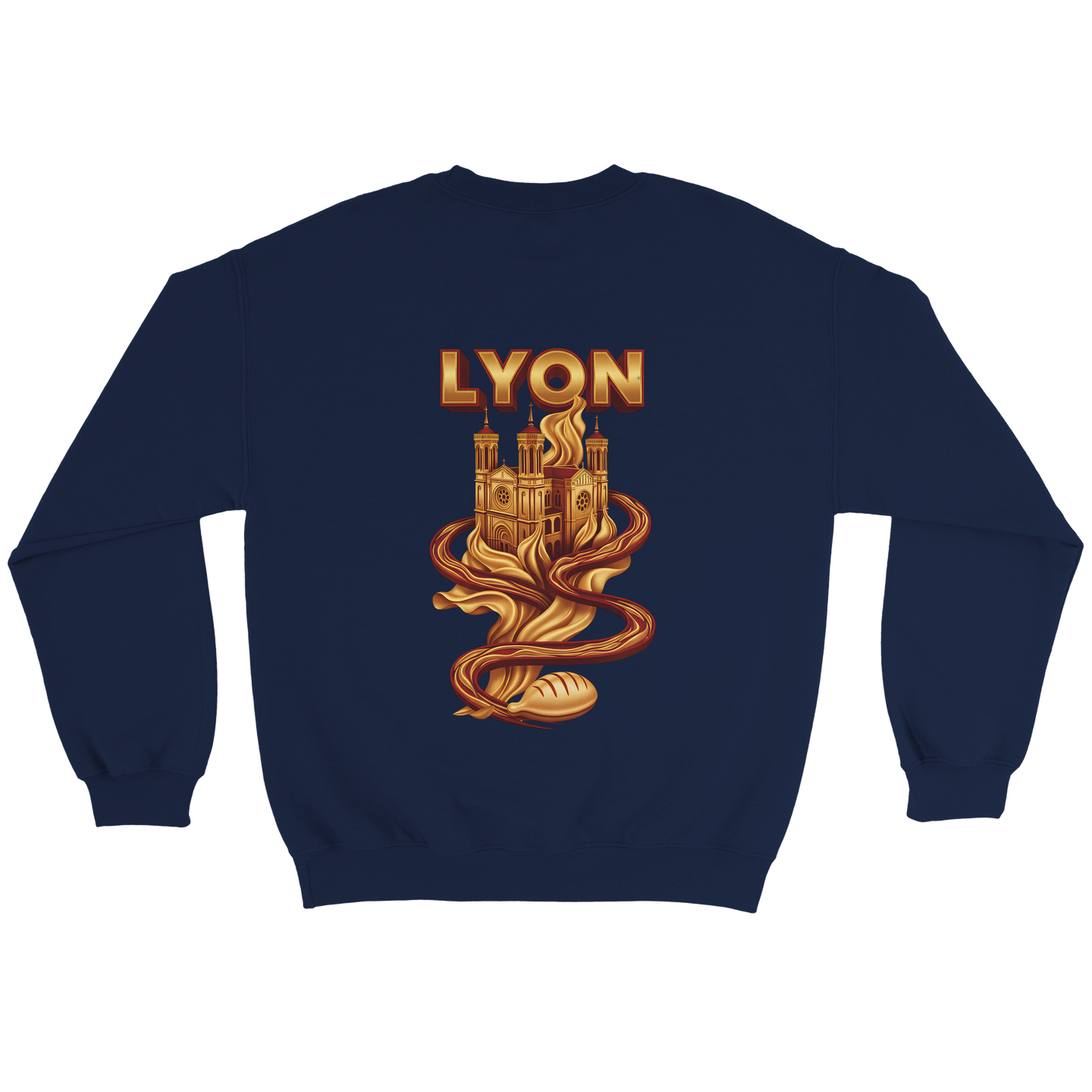 Unisex sweatshirt Lyon city France classic crew neck | Gildan® 18000