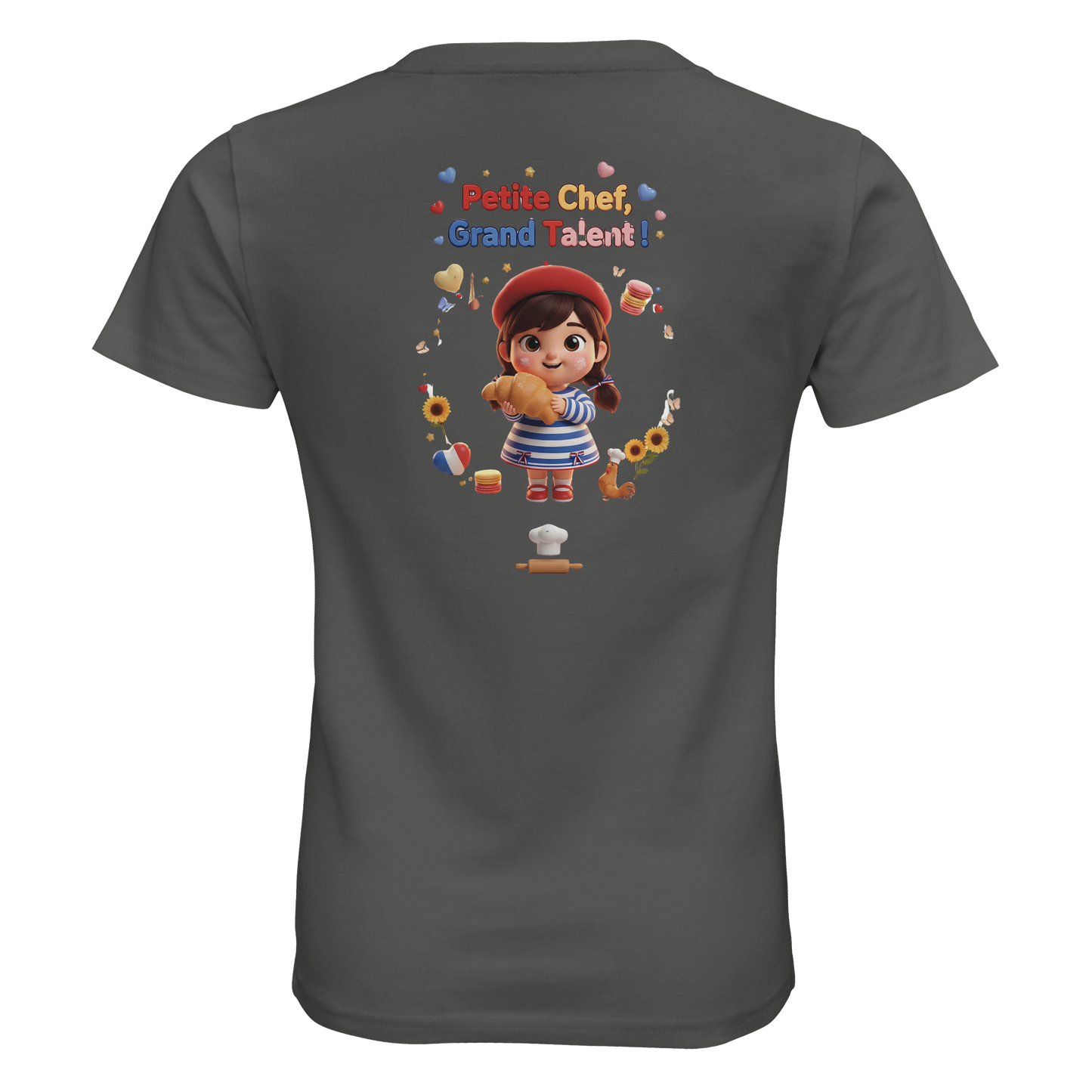 Organic Kids Tailliertes T-Shirt Mädchen kleine Köchin großes Talent| SOL'S Pioneer Kids 03578