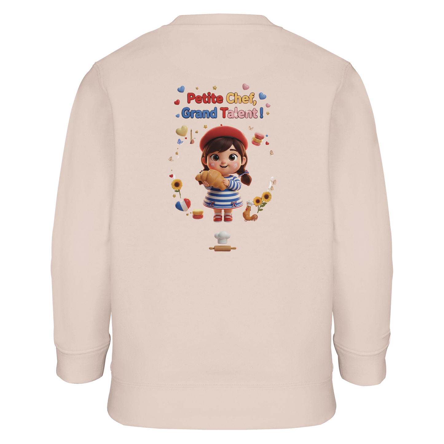 Sweatshirt im französischen Stil für kleine Chefinnen mit großem Talent, aus recyceltem Mischgewebe | SOL'S Columbia Kids 04239