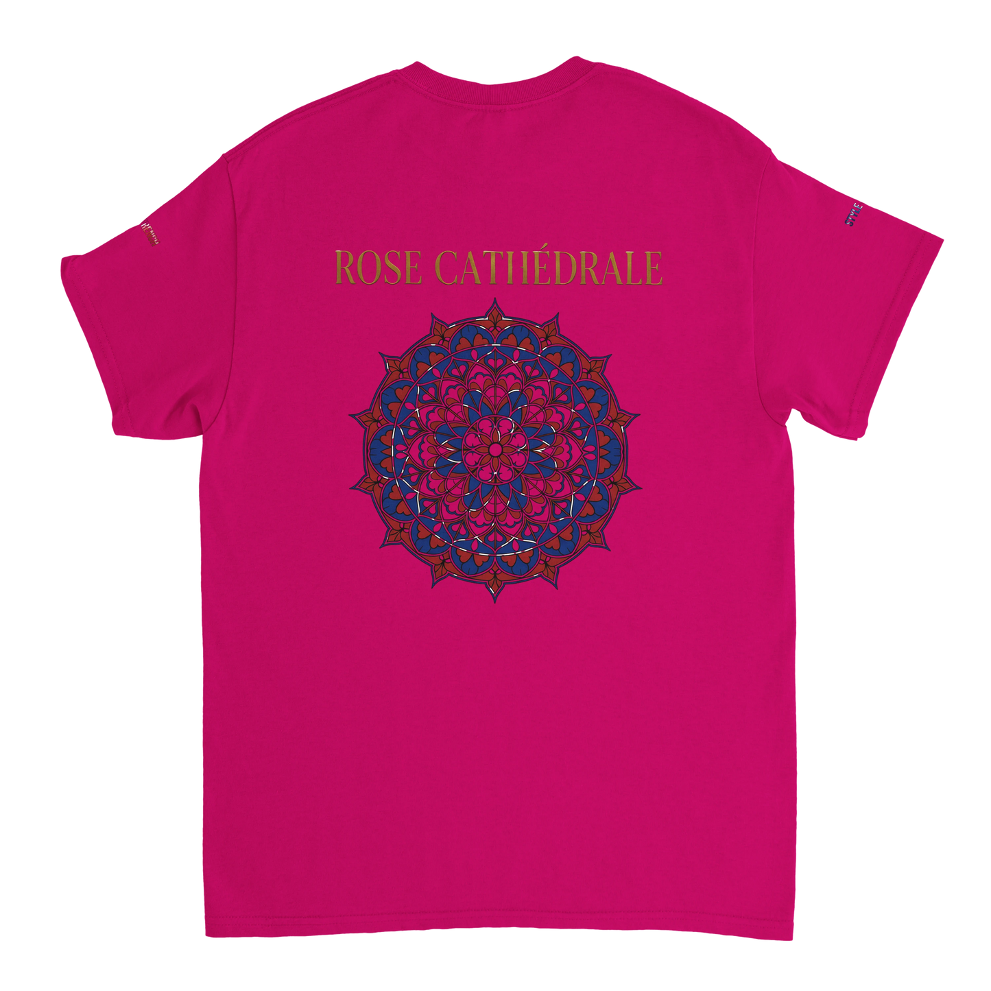 Damen T-Shirt, rosa, Kathedrale, dick, Rundhals | Gildan® 5000