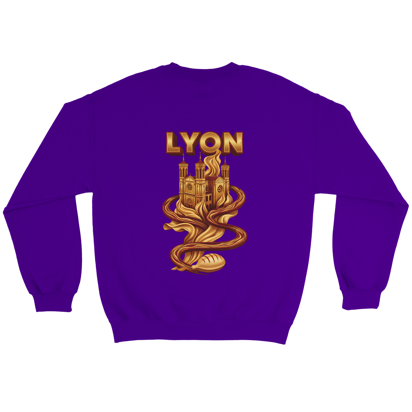 Unisex sweatshirt Lyon city France classic crew neck | Gildan® 18000