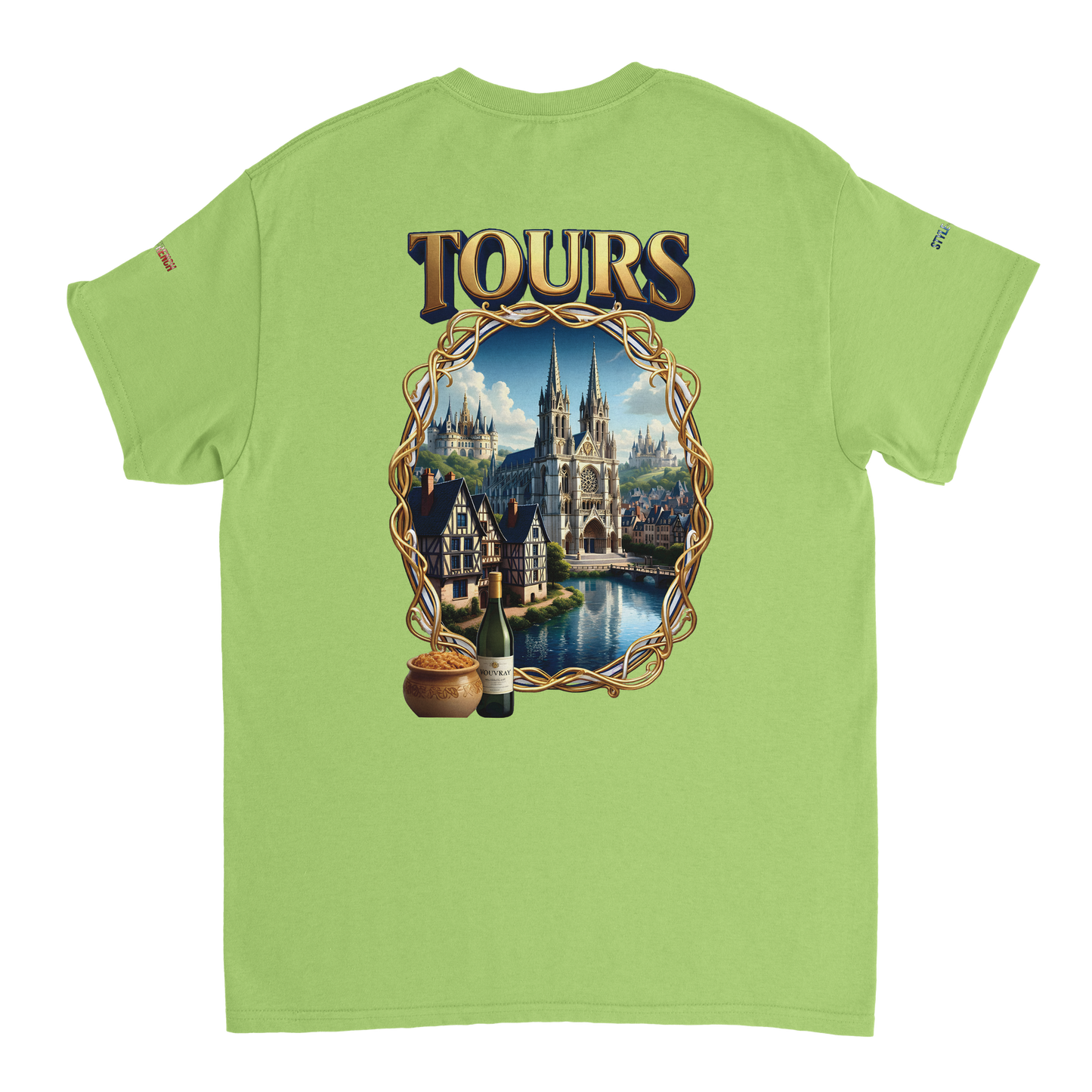 Unisex T-shirt Tours, France, thick crew neck | Gildan® 5000