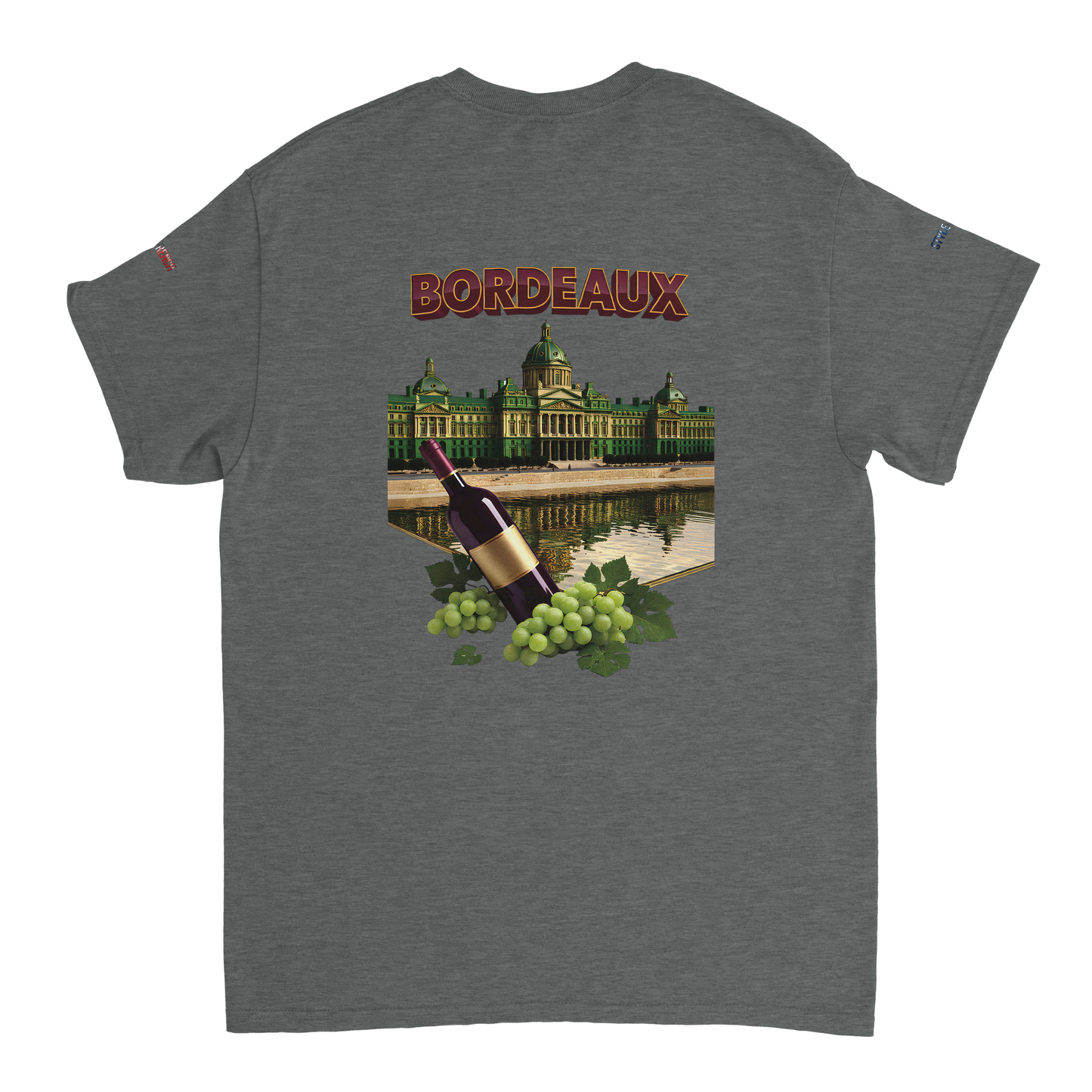 Unisex burgundy French city crewneck heavy t-shirt | Gildan® 5000
