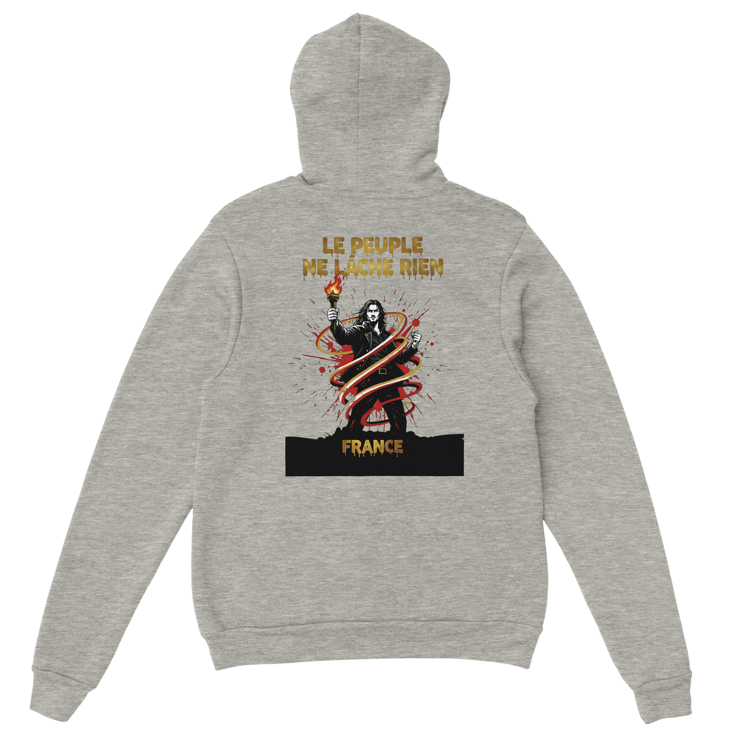 "The people don't give up" hoodie - classic French style for men | Gildan® 18500