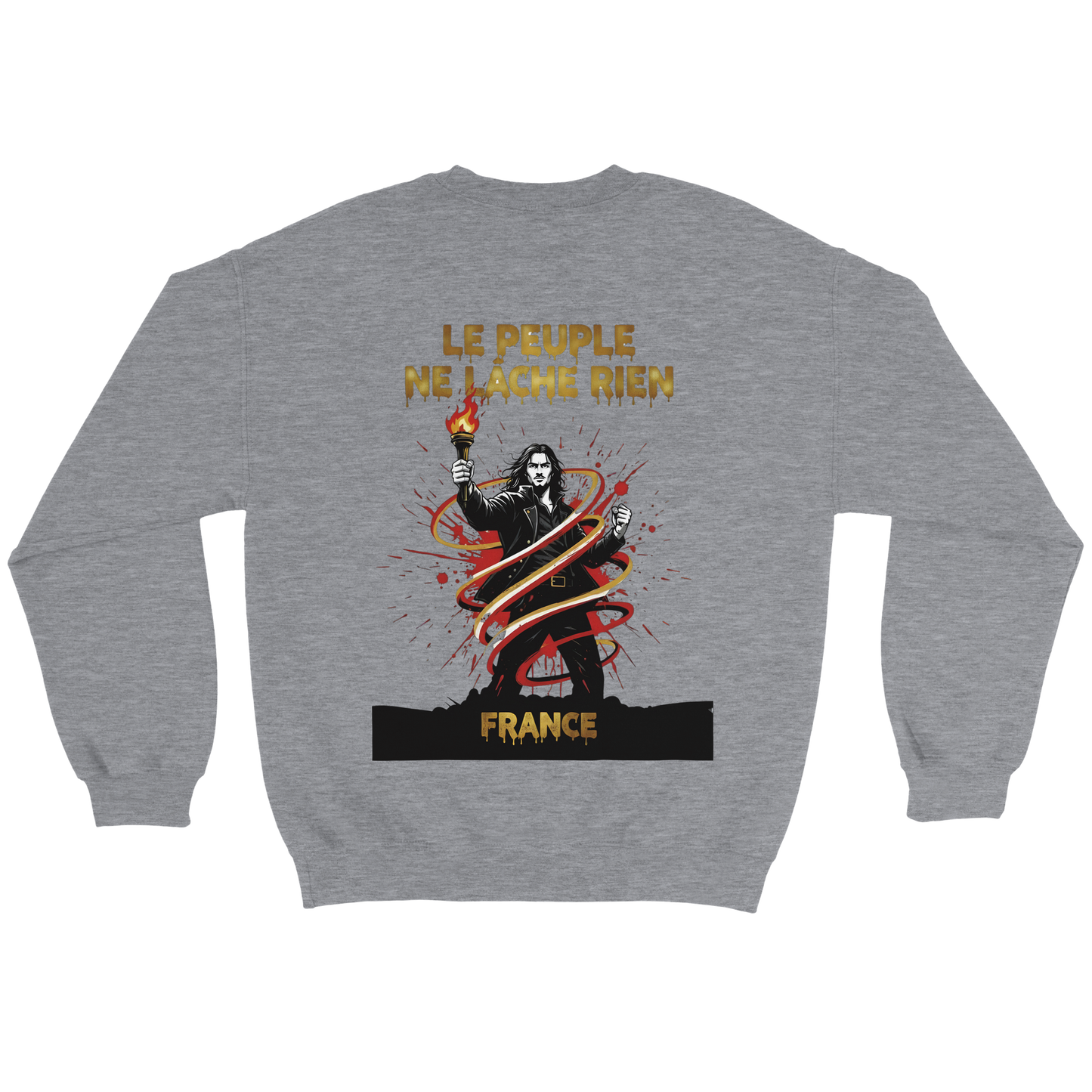 Sweatshirt "Le peuple lâche rien" French Style Classic Crewneck | Gildan® 18000