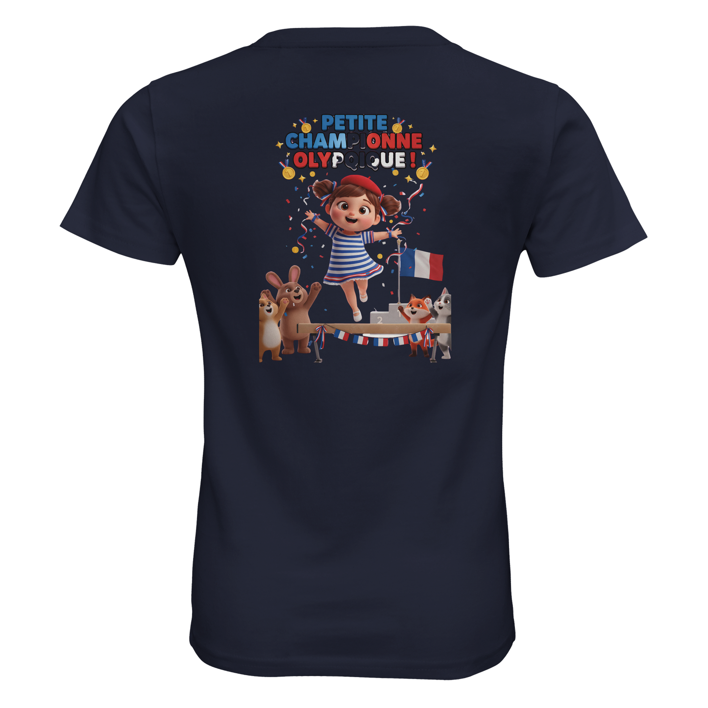 Organic fitted "Little Olympic Champion" girl's T-shirt | SOL'S Pioneer Kids 03578