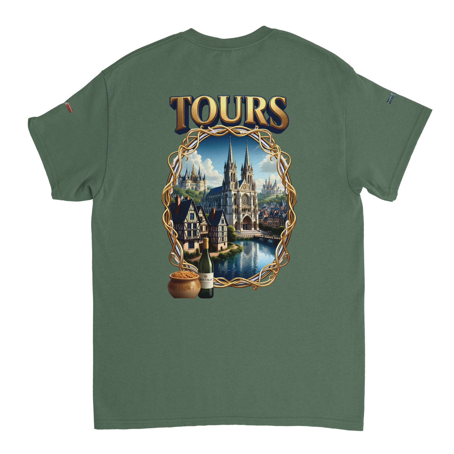 Unisex T-shirt Tours, France, thick crew neck | Gildan® 5000