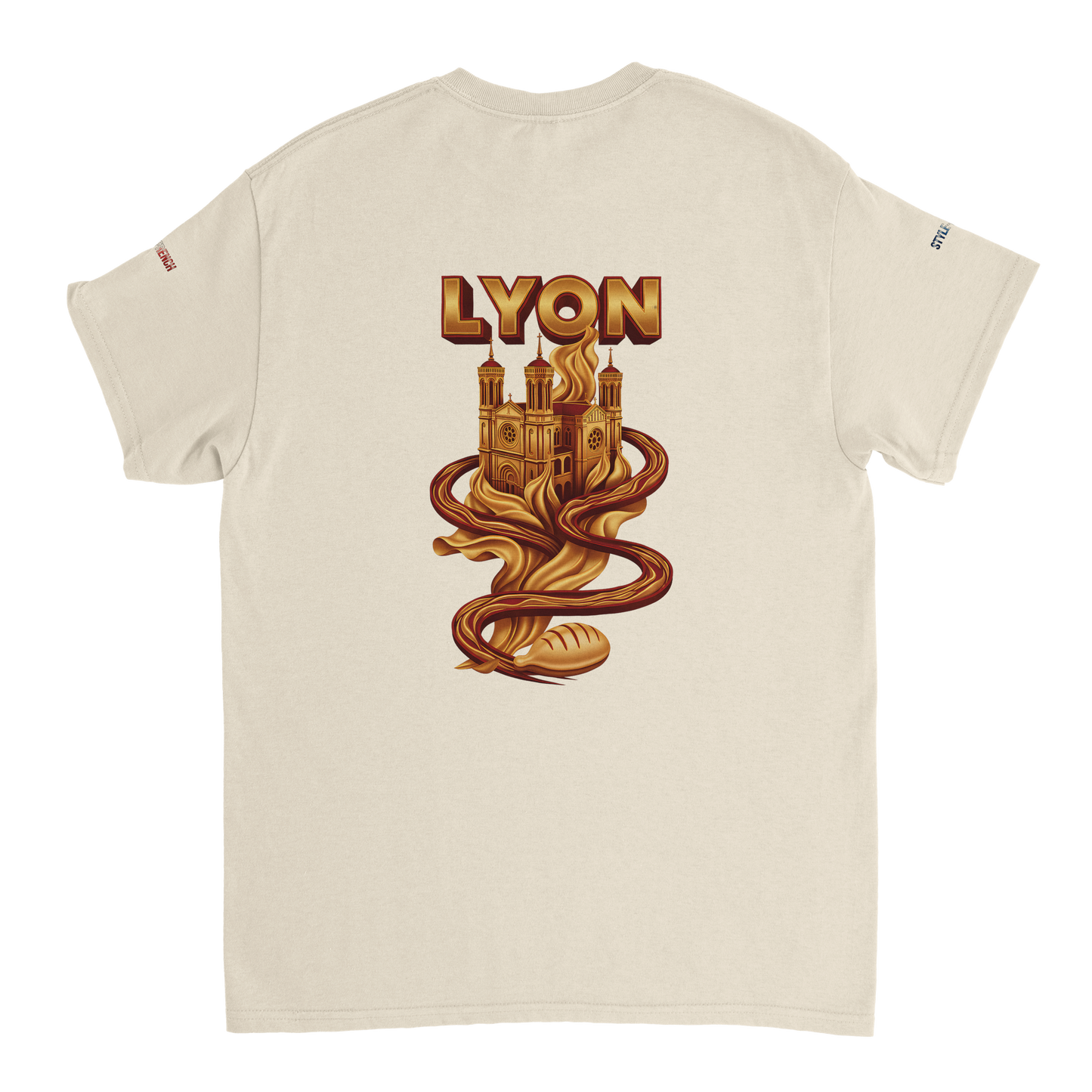 Unisex-T-Shirt Lyon Stadt Frankreich dick Rundhals | Gildan® 5000