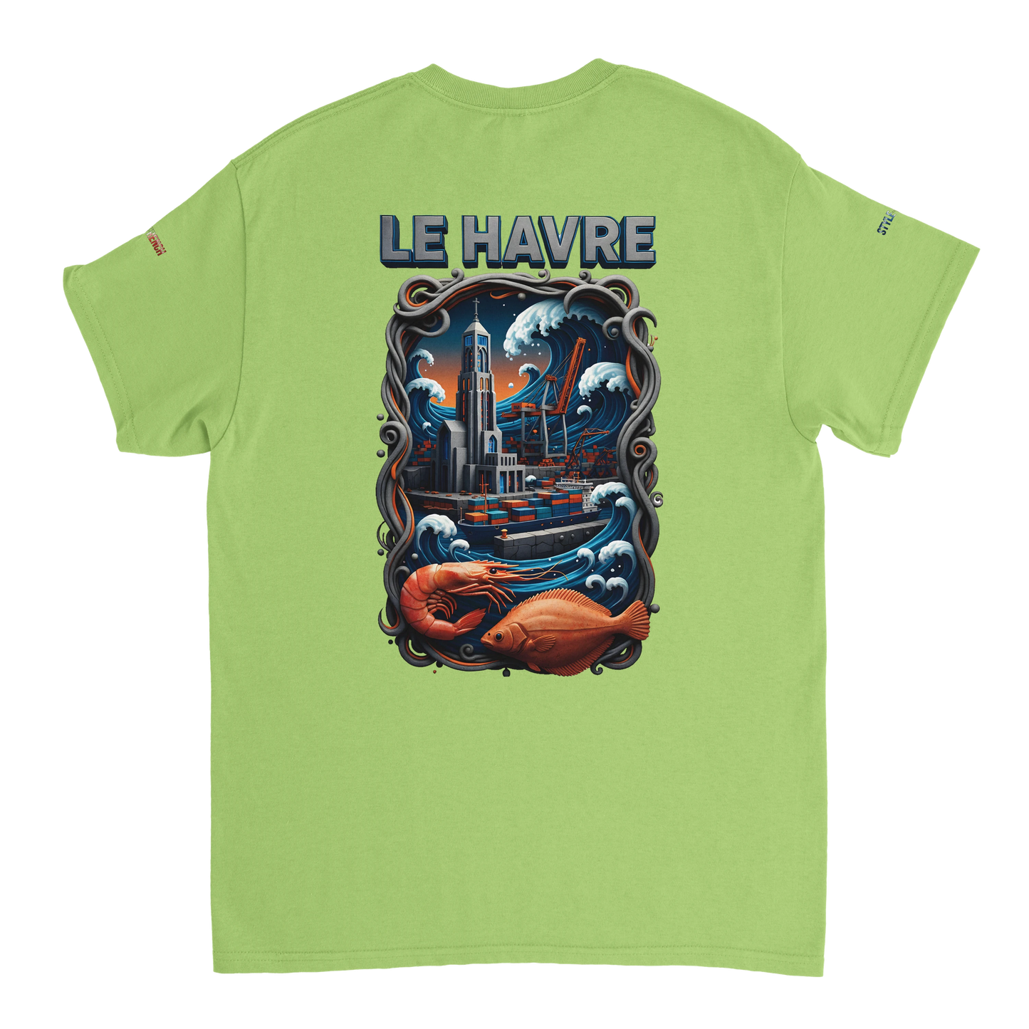 Unisex-T-Shirt Le Havre Stadt in Frankreich dick Rundhals | Gildan® 5000