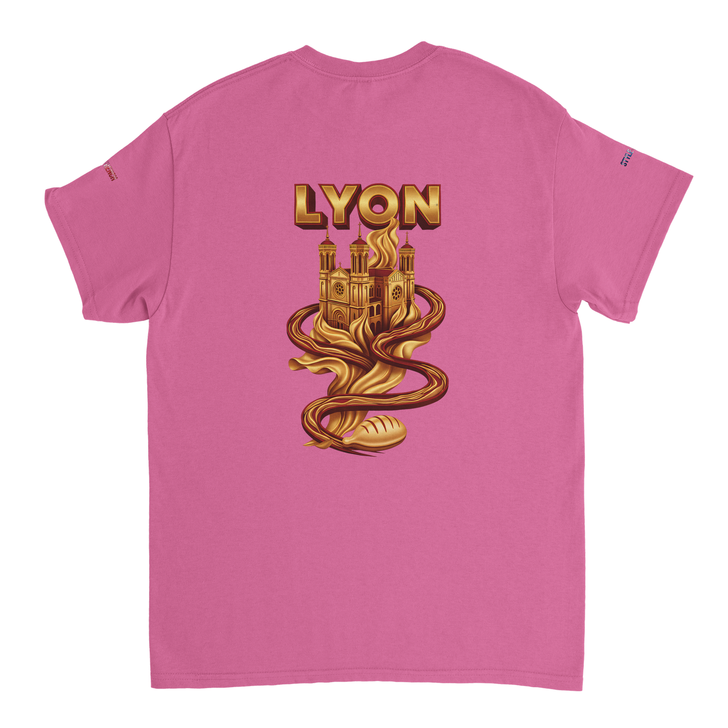 Unisex-T-Shirt Lyon Stadt Frankreich dick Rundhals | Gildan® 5000