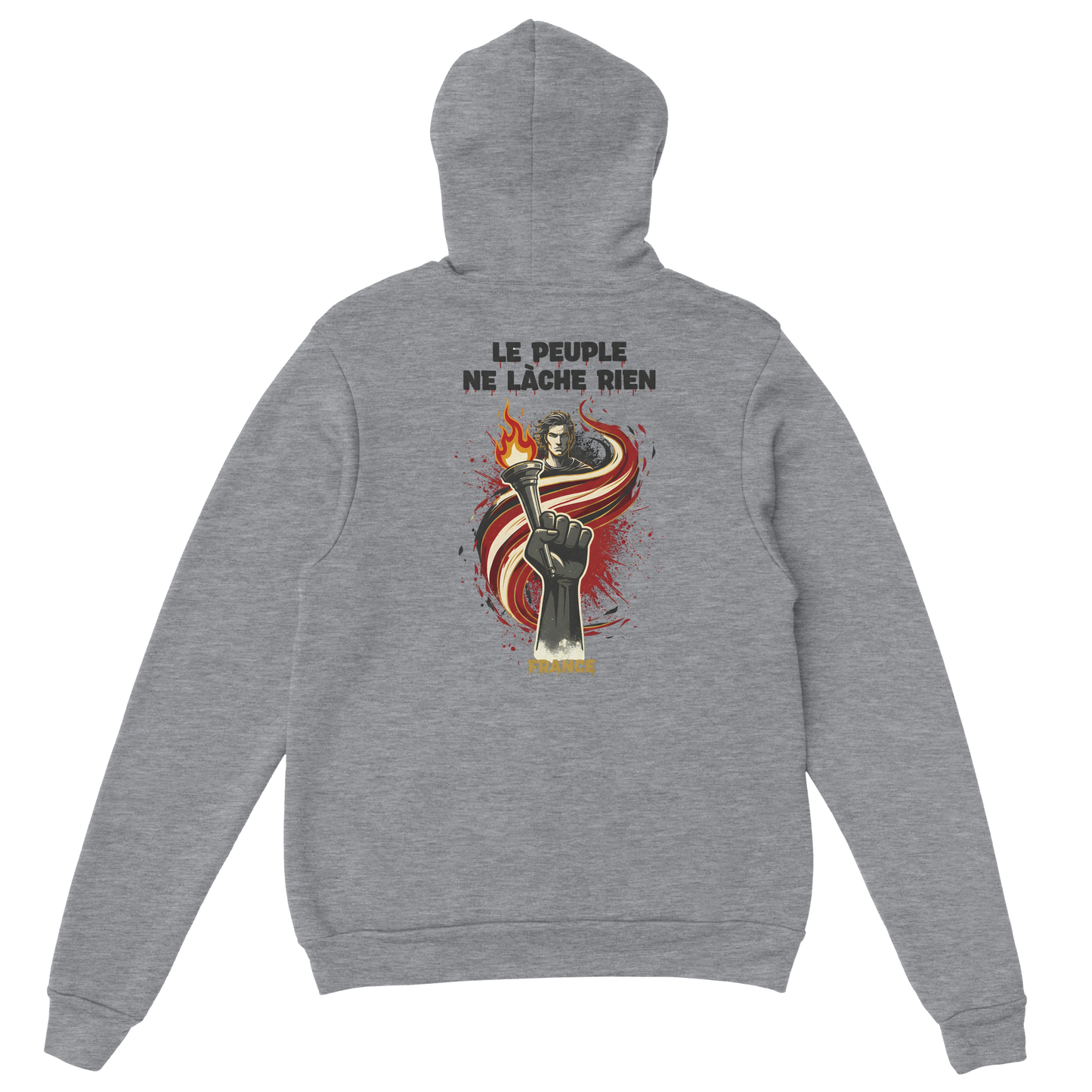 "The people don't give up" hoodie - classic French style for men | Gildan® 18500