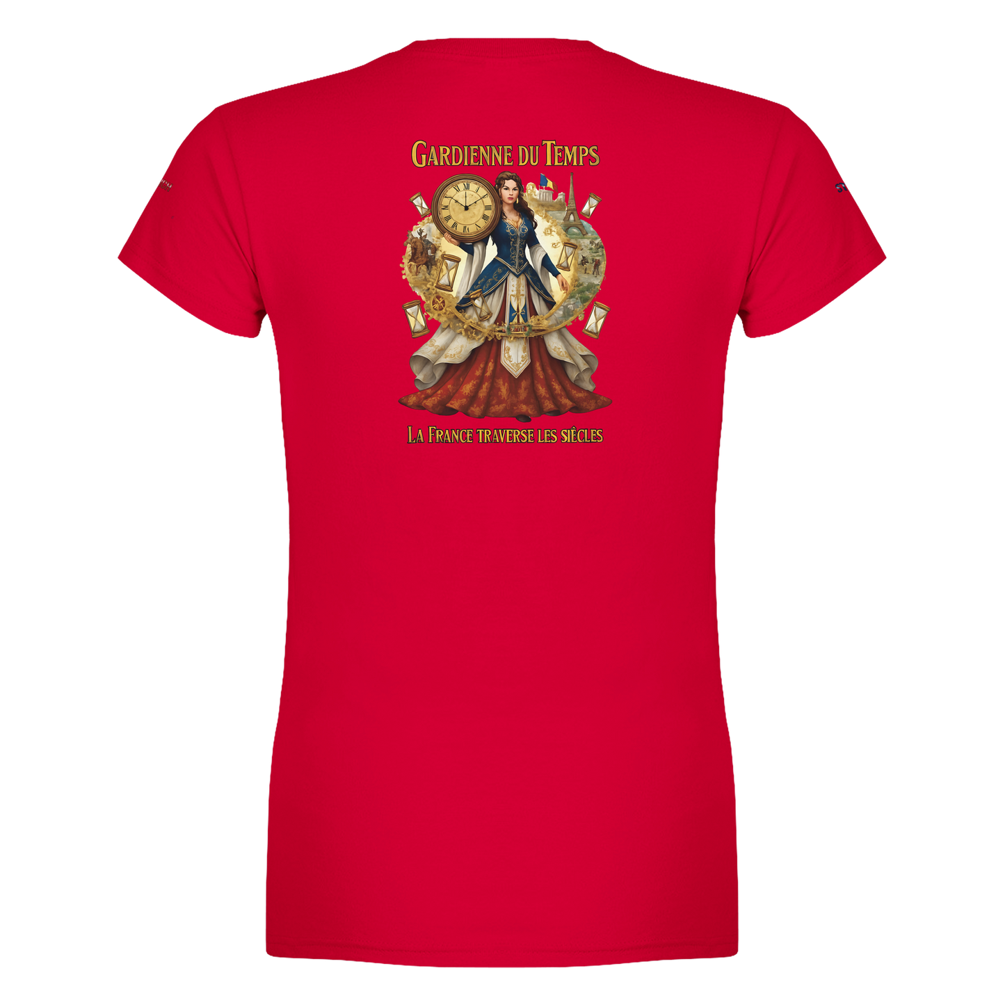 T-Shirt Femme Gardienne du Temps – Coton Premium Coupe Semi-Ajustée