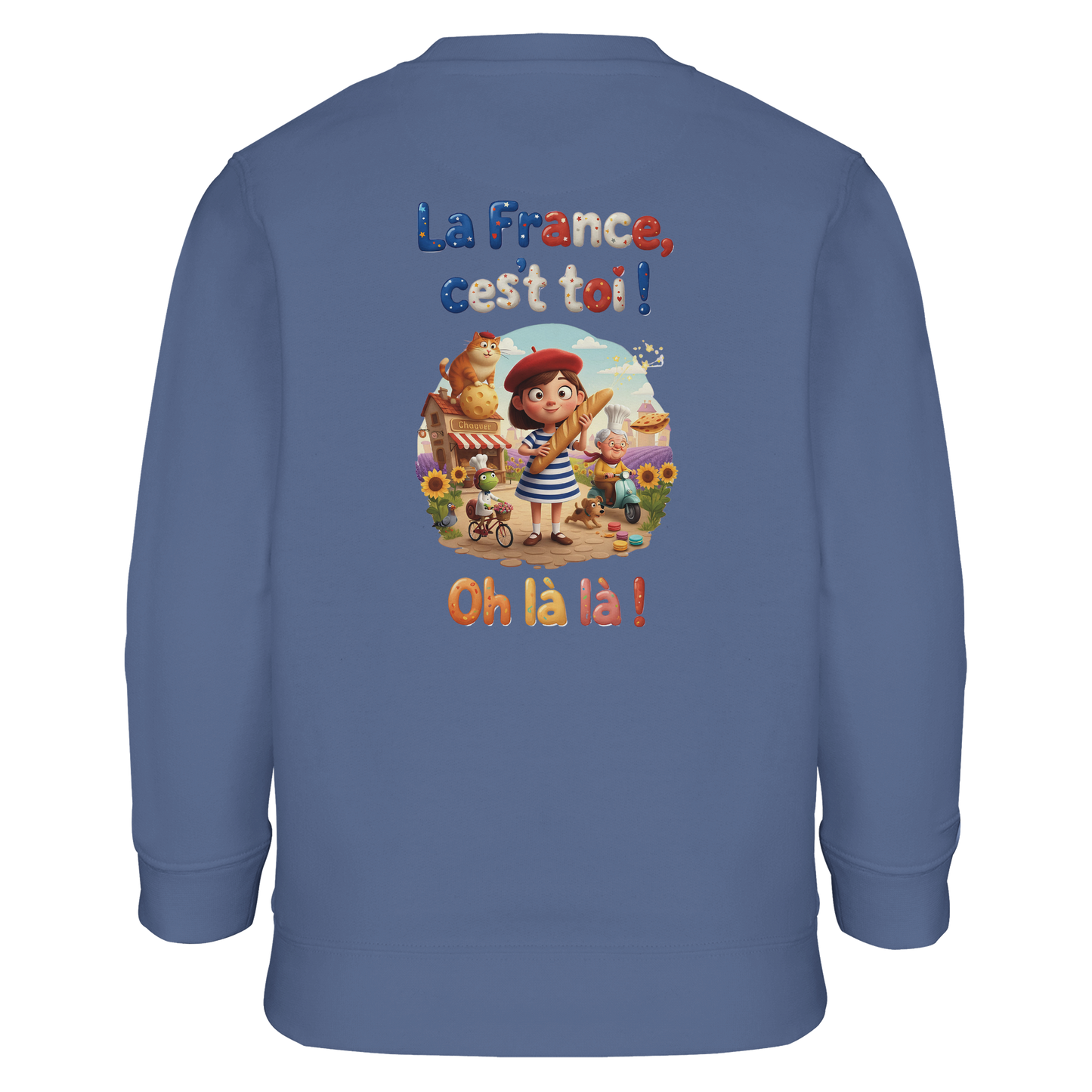 Mädchen-Sweatshirt French-Stil „La France c'est toi“ aus recyceltem Mischgewebe | SOL'S Columbia Kids 04239