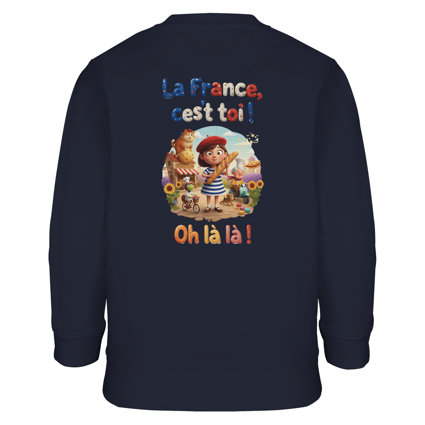 Mädchen-Sweatshirt French-Stil „La France c'est toi“ aus recyceltem Mischgewebe | SOL'S Columbia Kids 04239