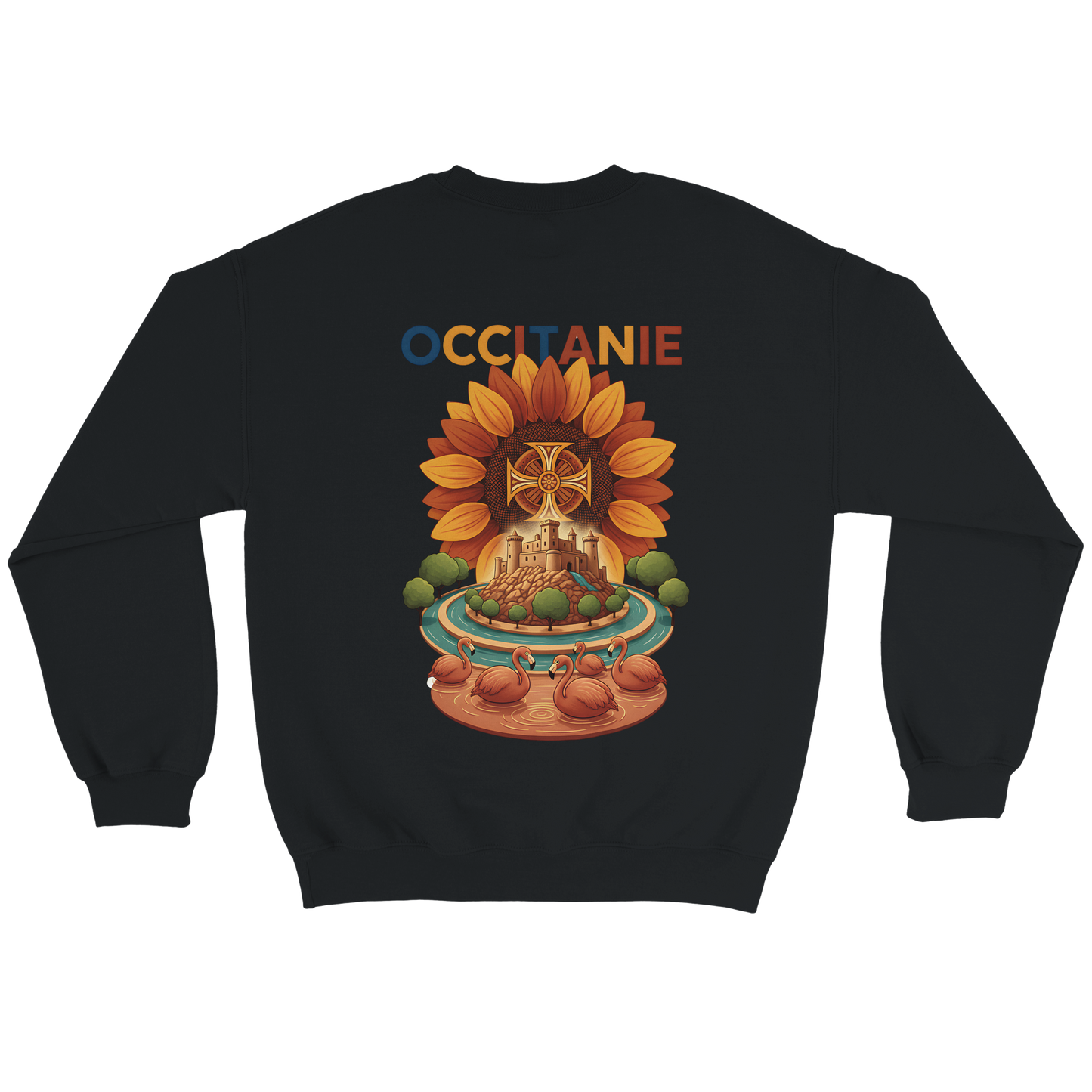Unisex-Sweatshirt, klassischer Rundhalsausschnitt Occitanie | Gildan® 18000