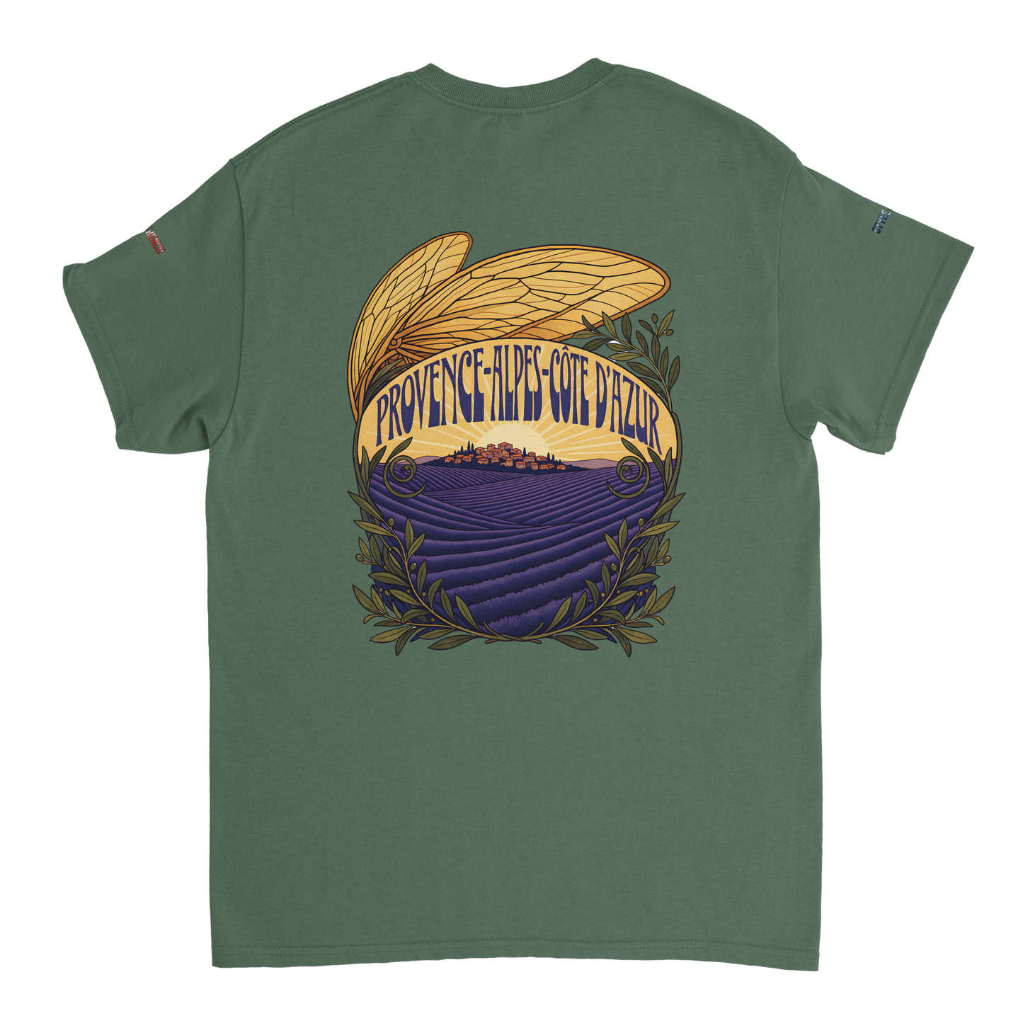 Unisex T-Shirt Provence-Alpes-Côte d'Azur, schwerer Rundhalsausschnitt | Gildan® 5000