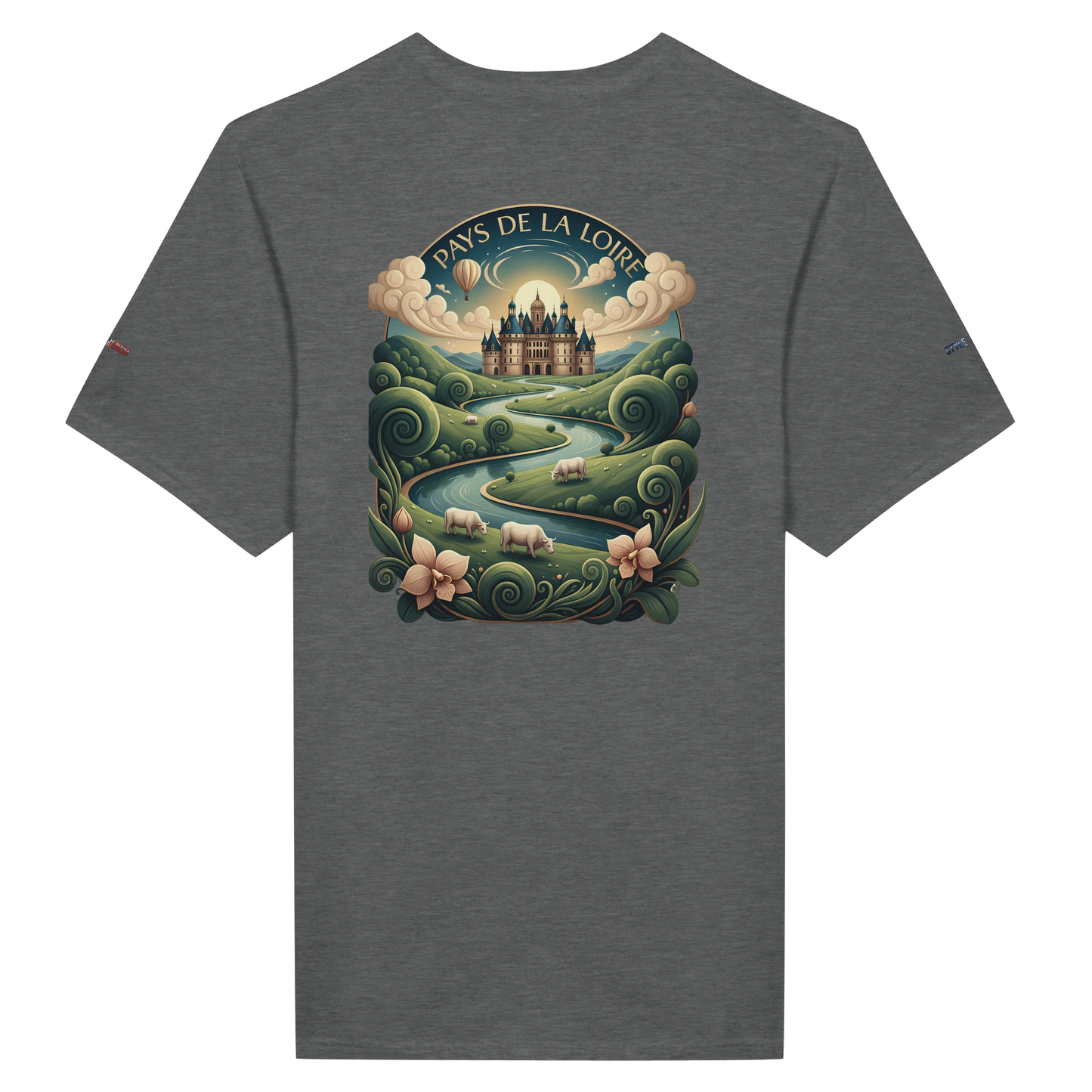 Unisex T-Shirt Pays de la Loire klassischer Rundhalsausschnitt | Gildan® 64000