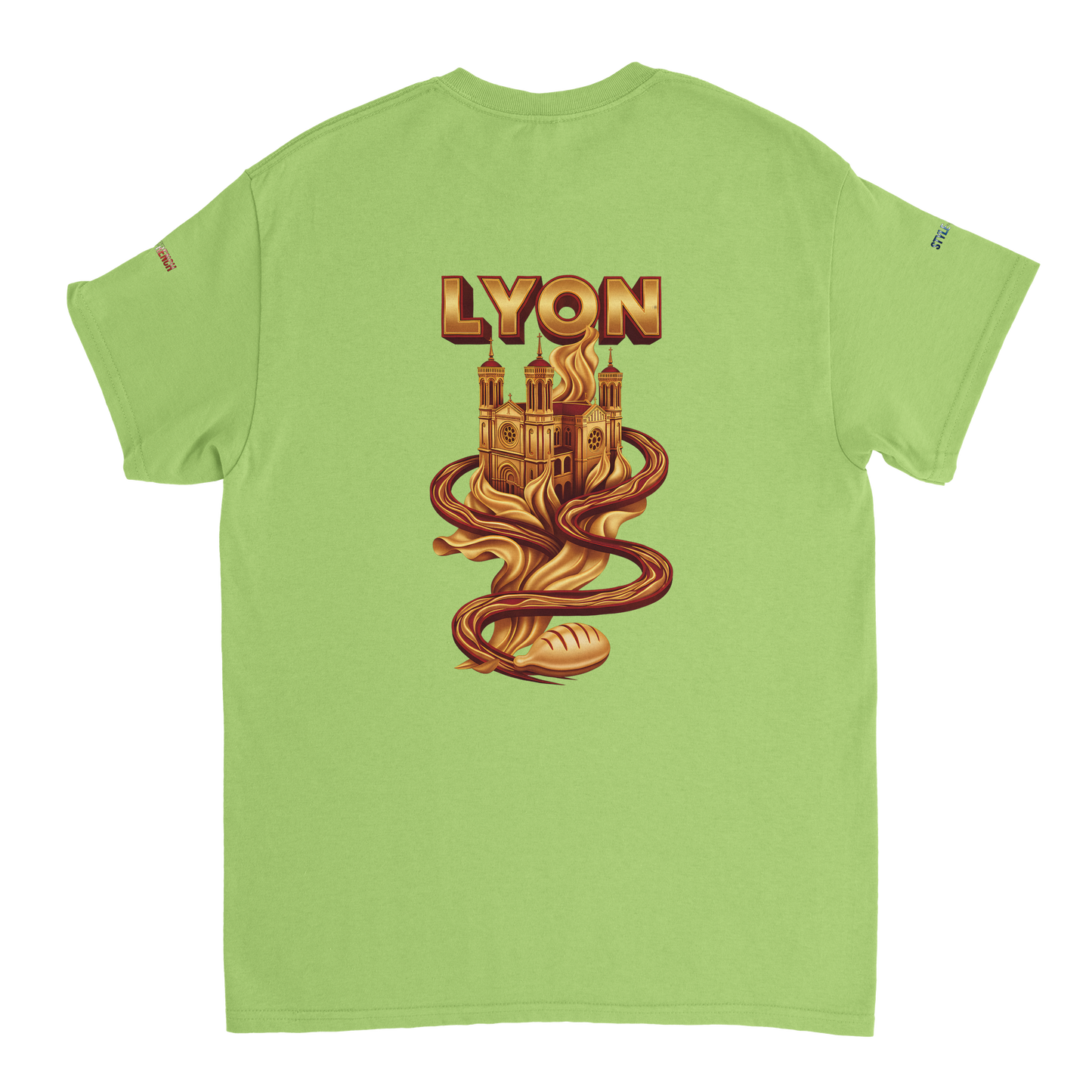 Unisex-T-Shirt Lyon Stadt Frankreich dick Rundhals | Gildan® 5000