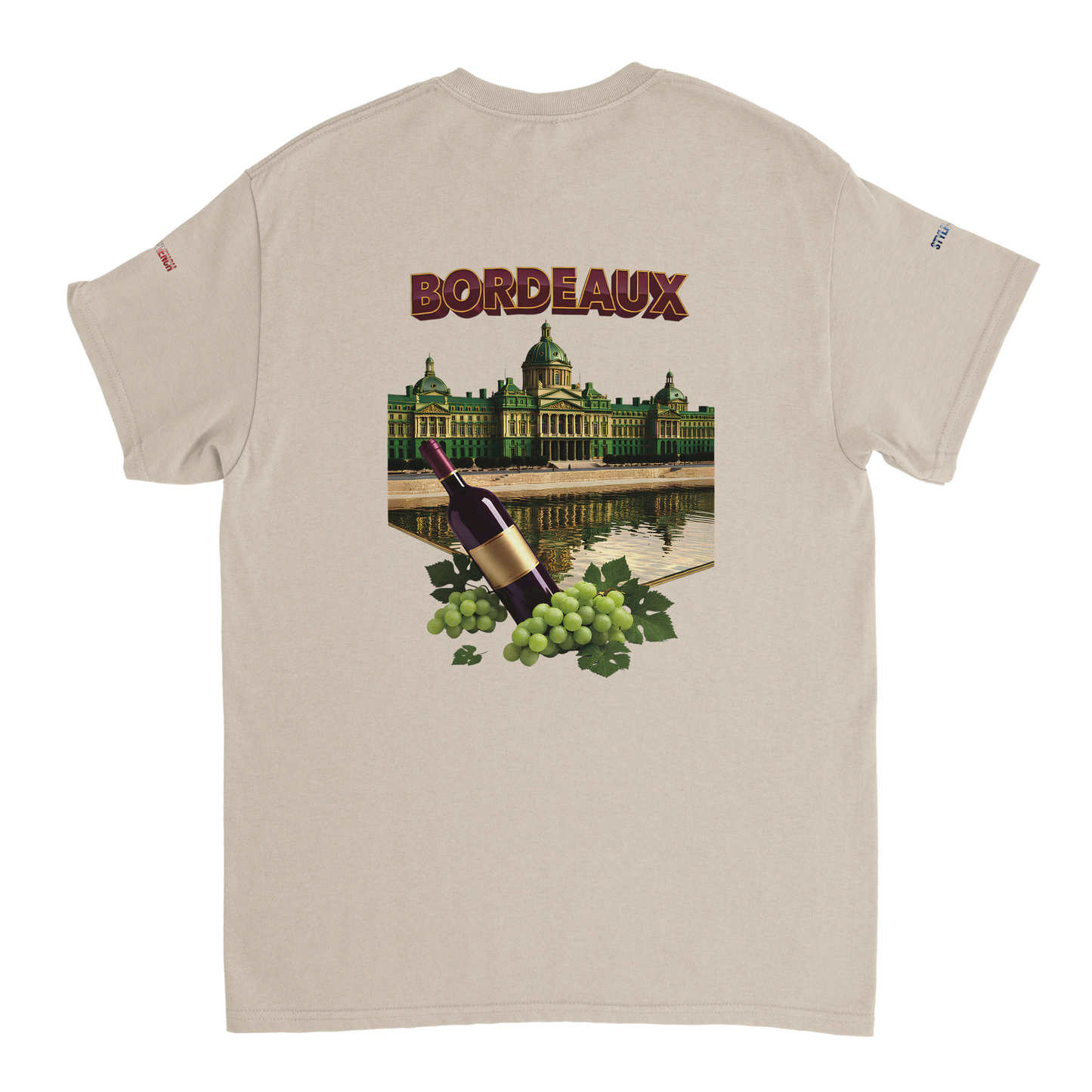 Unisex burgundy French city crewneck heavy t-shirt | Gildan® 5000