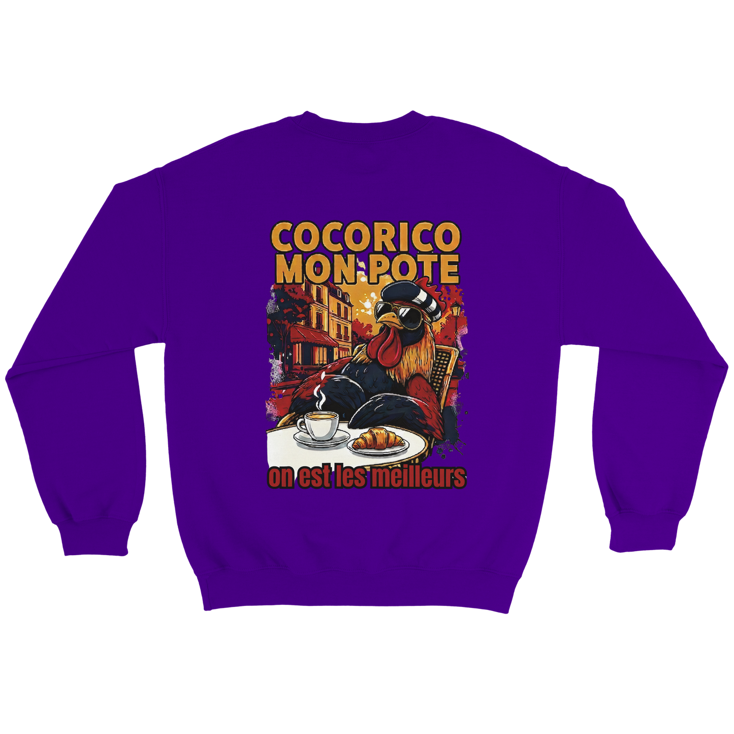 Sweatshirt Cocorico On Est Les Meilleurs für Herren, klassischer Rundhalsausschnitt | Gildan® 18000