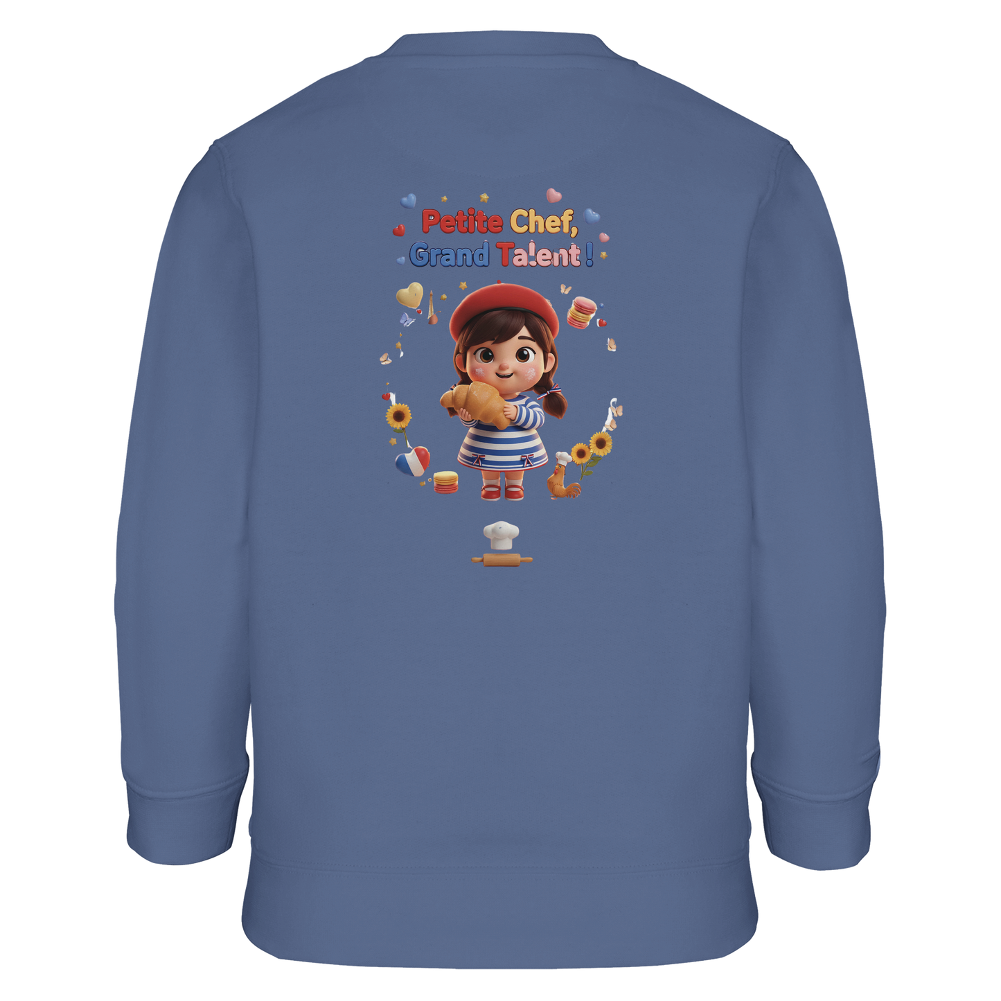 Sweatshirt im französischen Stil für kleine Chefinnen mit großem Talent, aus recyceltem Mischgewebe | SOL'S Columbia Kids 04239