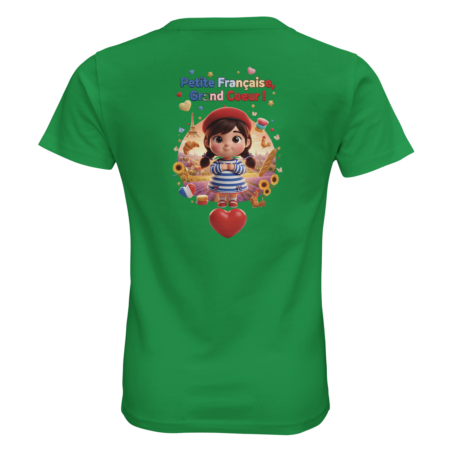 T-Shirt Stil "Französisches Mädchen mit großem Herzen" Bio-Slim-Fit | SOL'S Pioneer Kids 03578