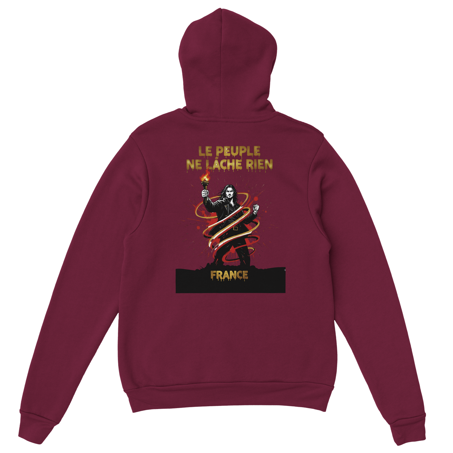 "The people don't give up" hoodie - classic French style for men | Gildan® 18500