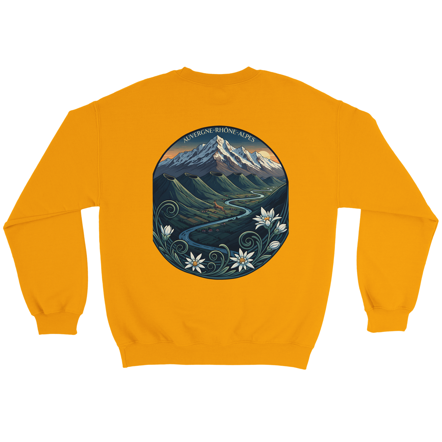 Unisex-Sweatshirt Auvergne-Rhône-Alpes klassisch Rundhals | Gildan® 18000