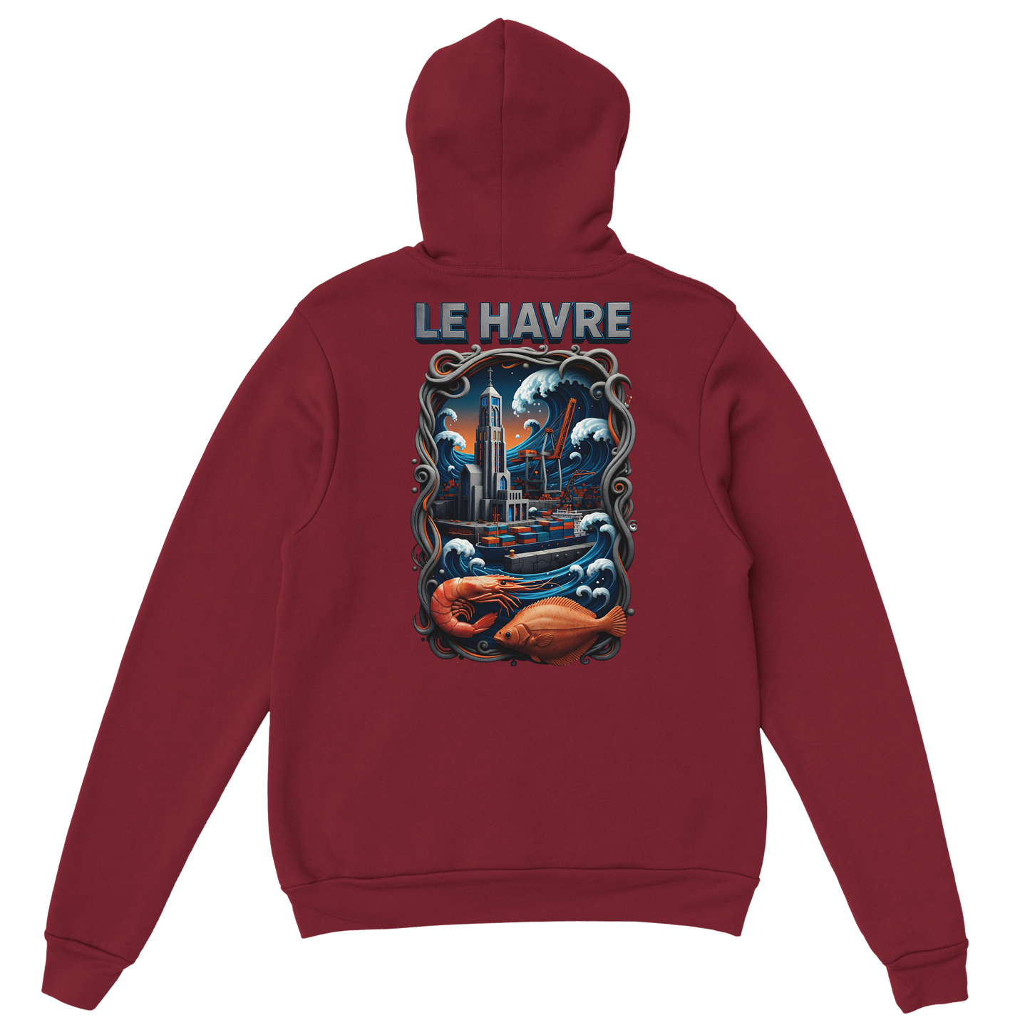 Sweat à capuche unisexe Le Havre