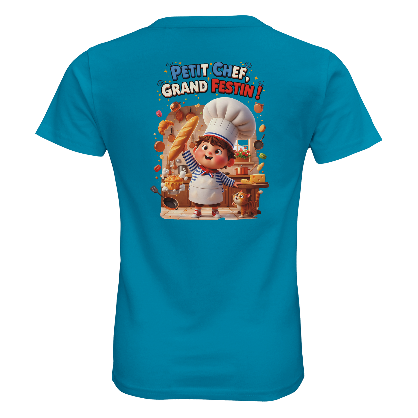 T-Shirt Junge kleiner Koch großes Festmahl Bio eng anliegend | SOL'S Pioneer Kids 03578