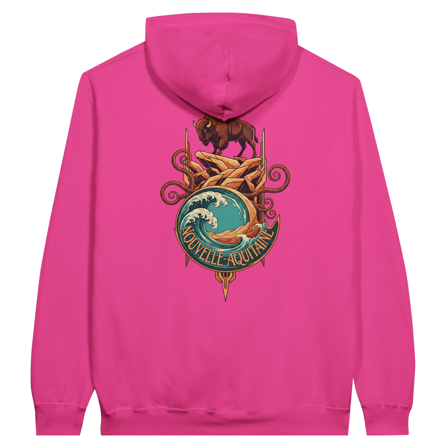 Gildan SF500 Adult New Aquitaine Medium Fleece Hoodie