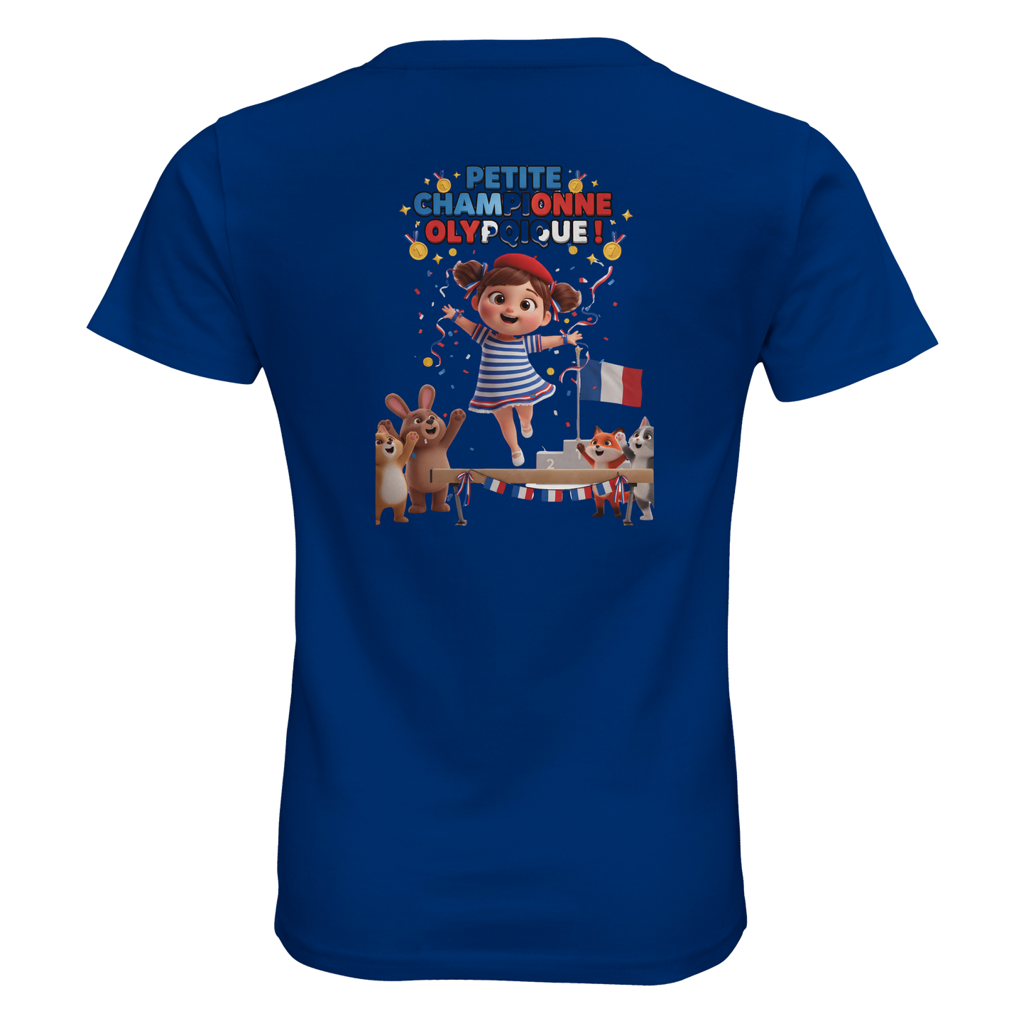 Organic fitted "Little Olympic Champion" girl's T-shirt | SOL'S Pioneer Kids 03578