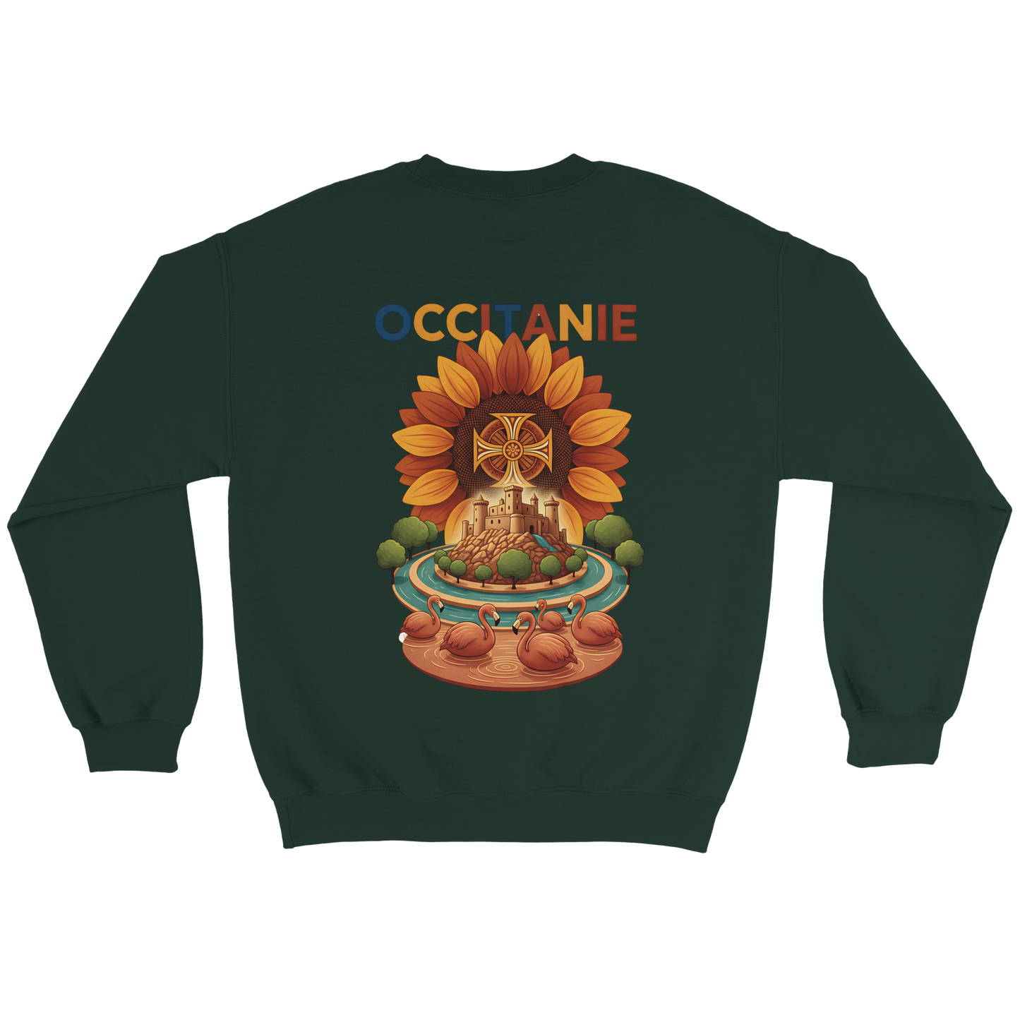 Unisex-Sweatshirt, klassischer Rundhalsausschnitt Occitanie | Gildan® 18000